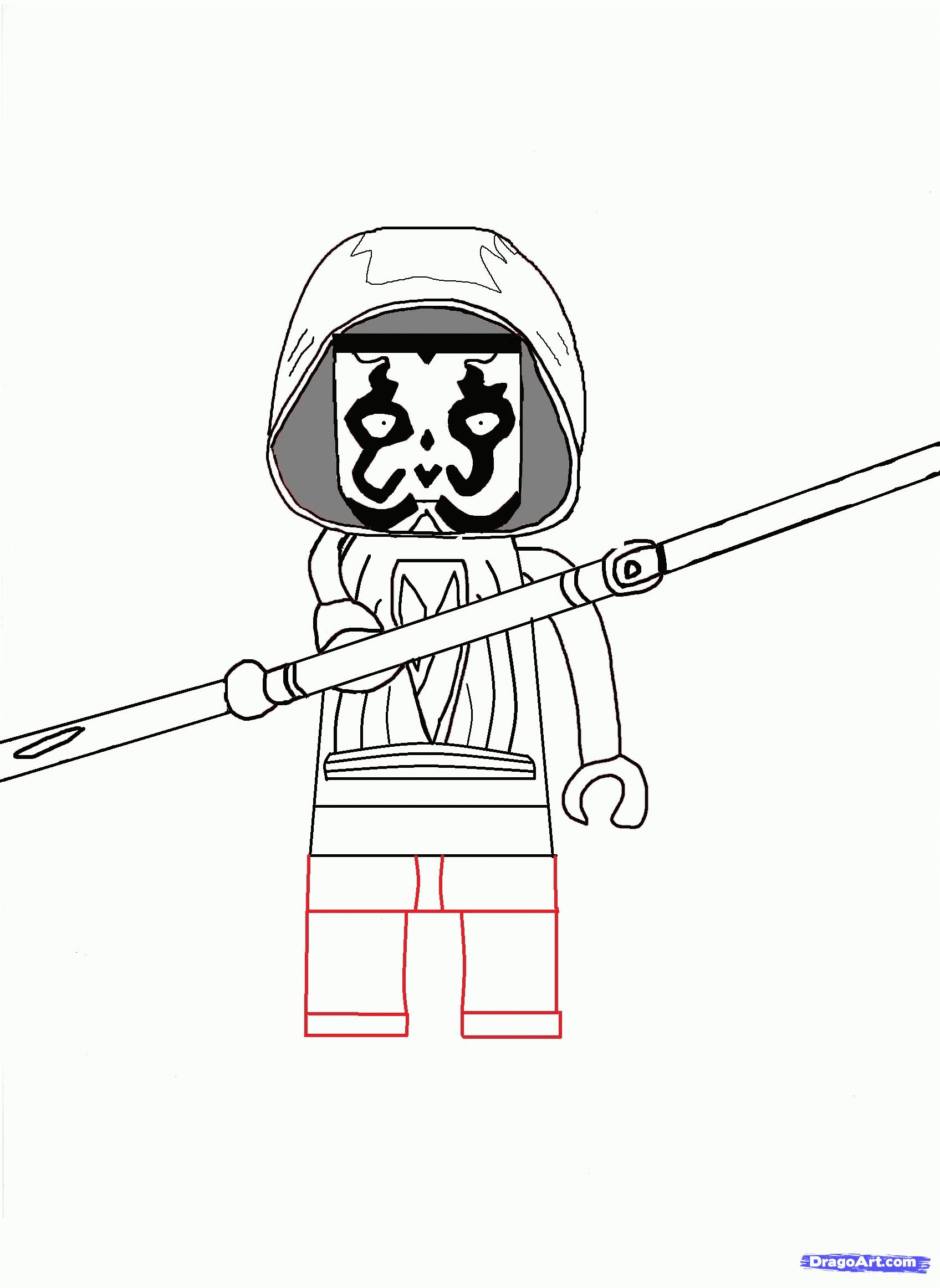 Darth Maul Clone Wars Coloring Page Coloring Pages
