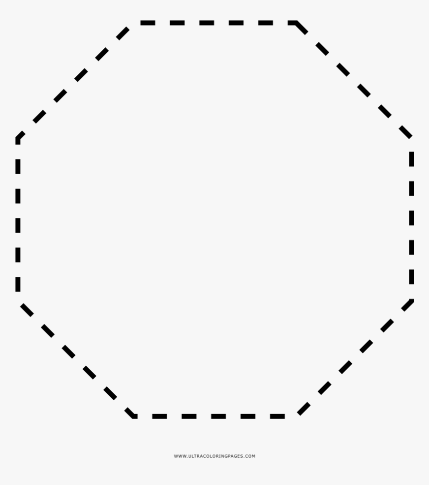 Dashed Octagon Coloring Page 100 Days Of School Vector HD Png Download Kindpng