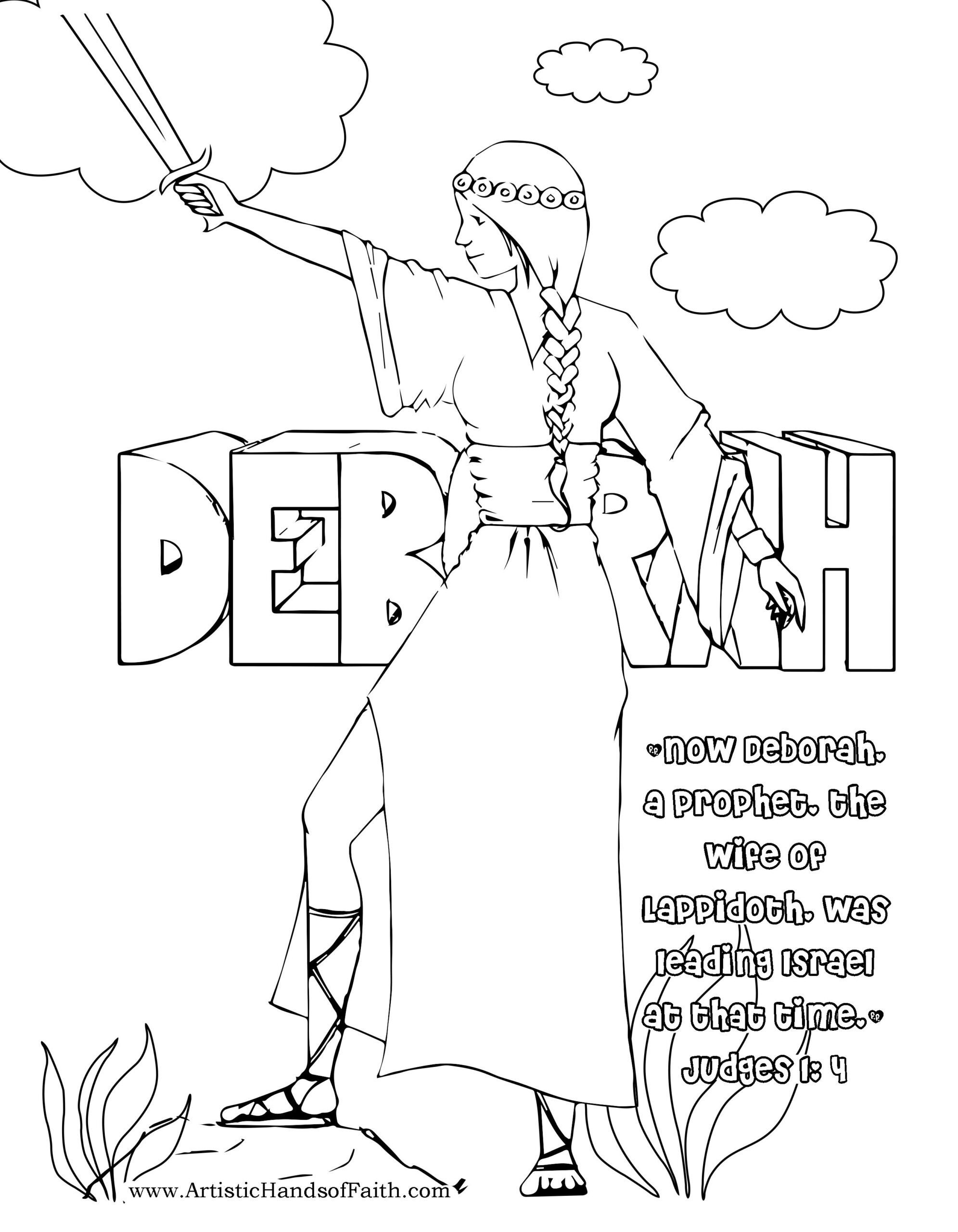 Deborah And Barak Coloring Page Coloring Walls