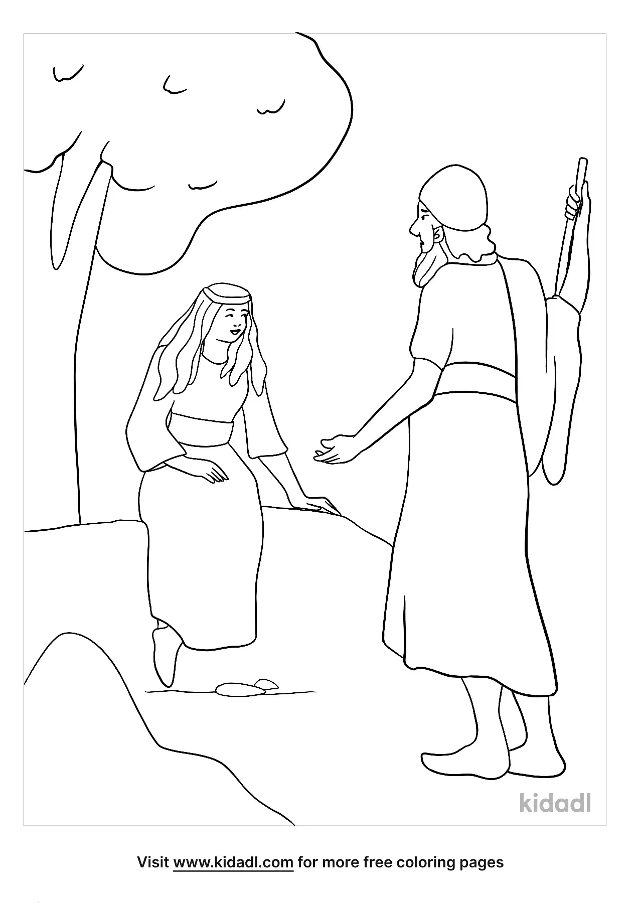 Deborah And Barak Coloring Page