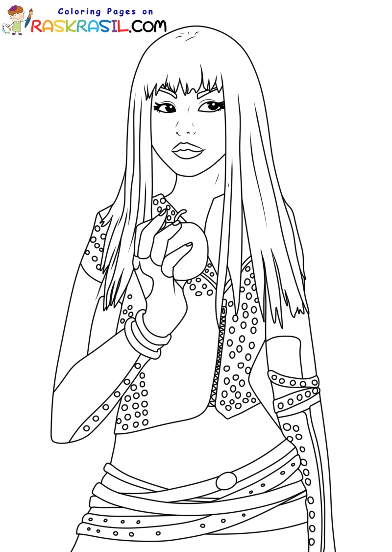 Descendants Mal Descendientes Evie Descendentes Ausdrucken Kleurplaat Sketchite Disegni Carlos