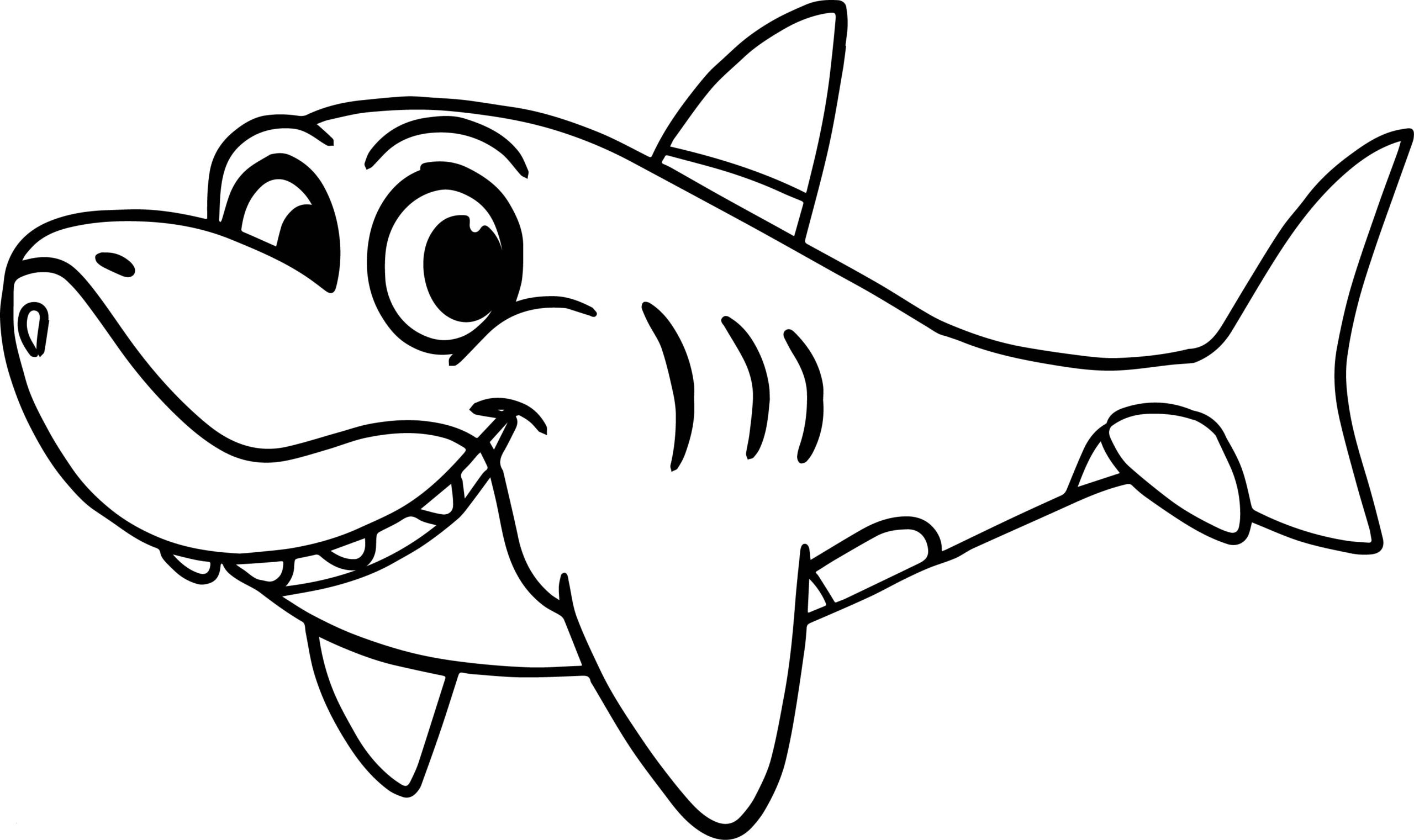 Desenho Baby Shark Para Colorir