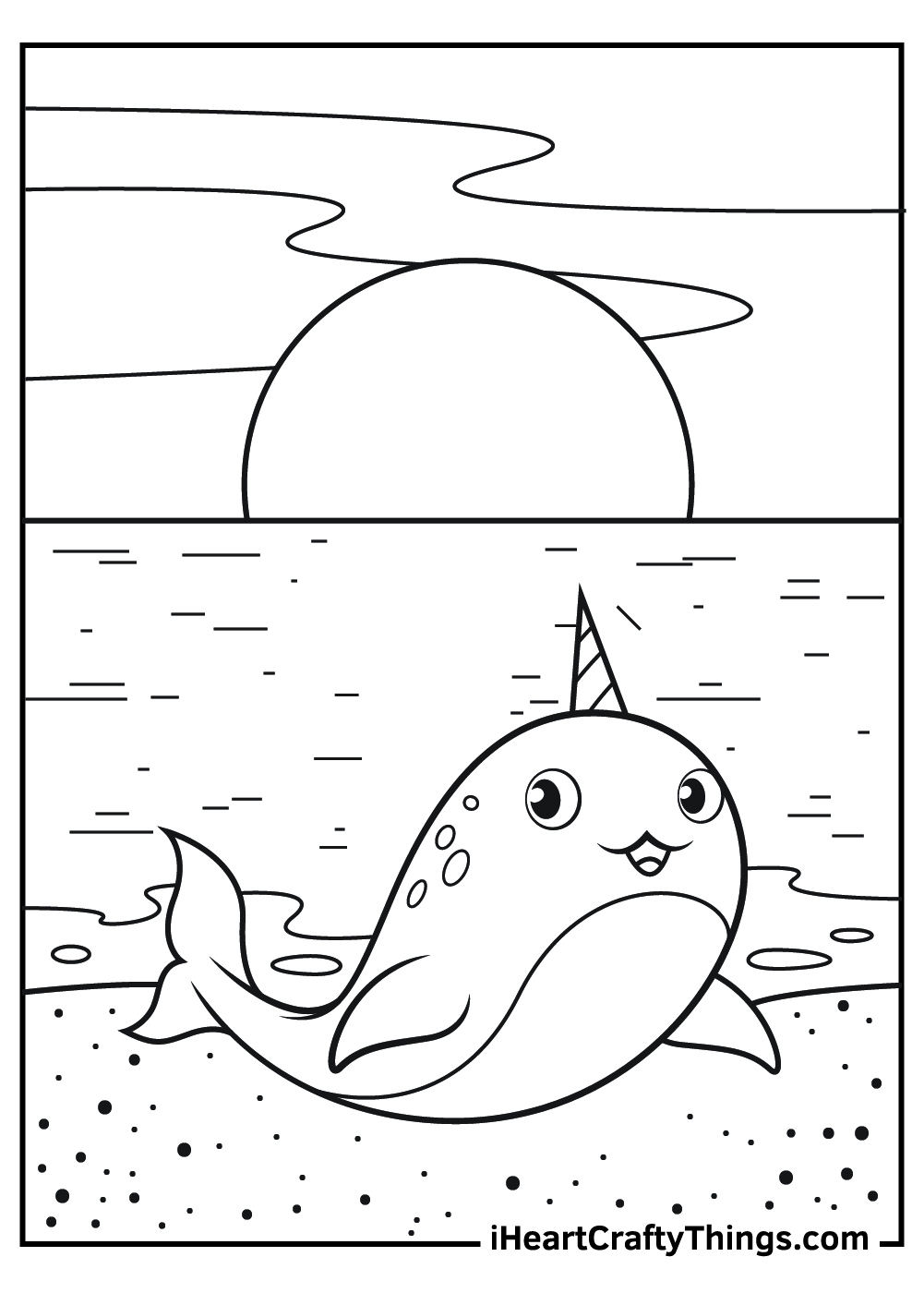 Desenho Baleia Narval Para Colorir