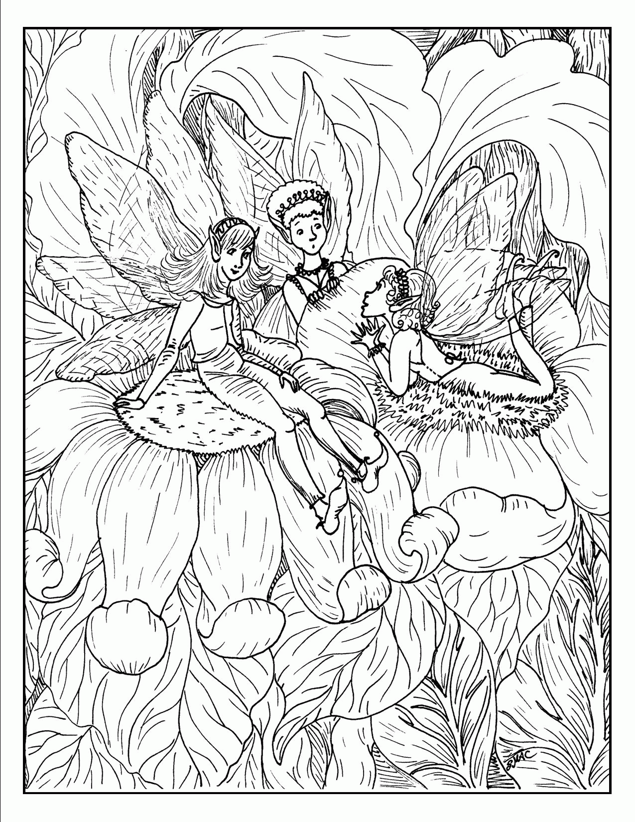 Detailed Coloring Pages For Adults Printable Fantasy Coloring Home