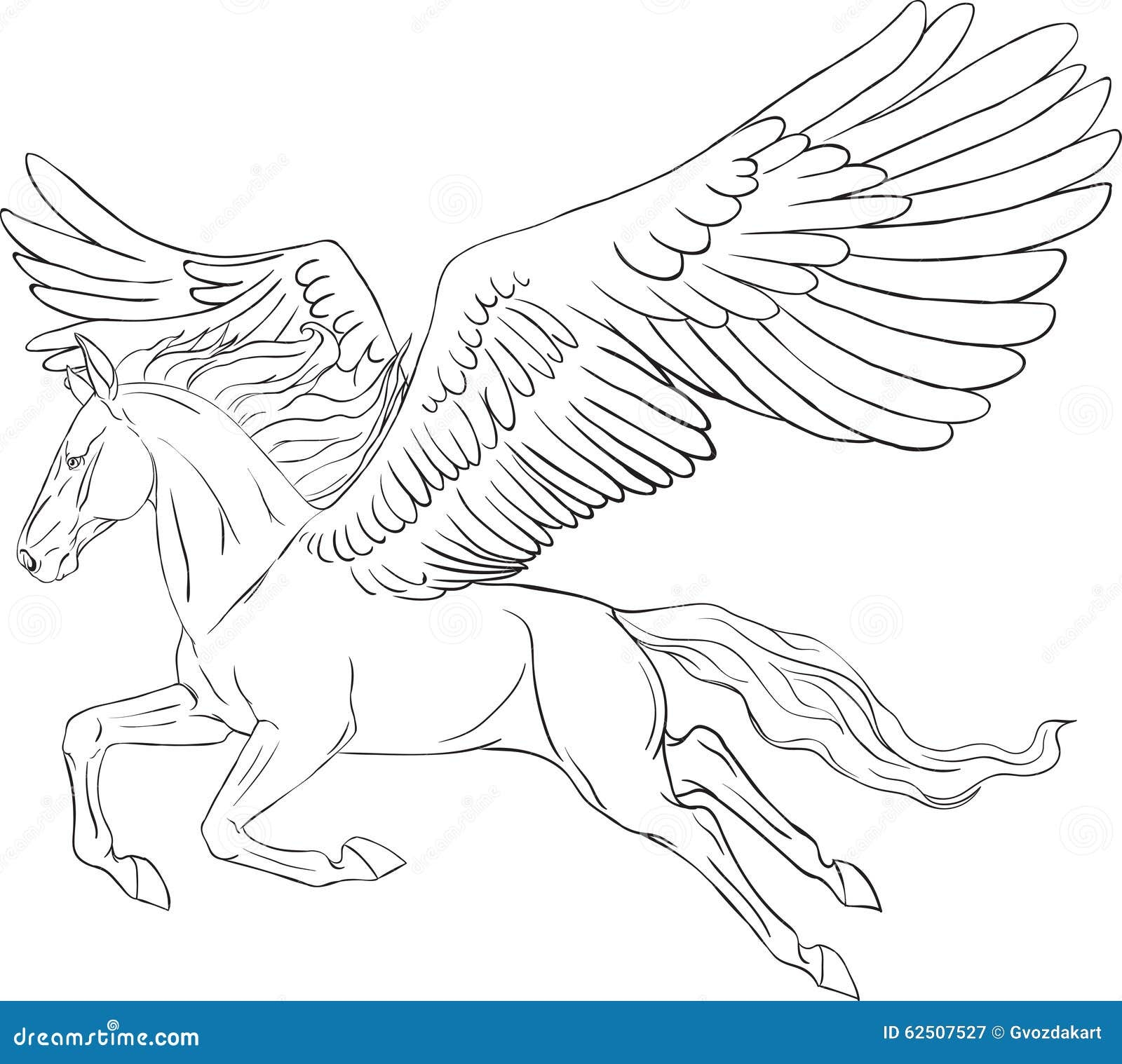 Detailed Pegasus Pages Realistic Coloring Pages