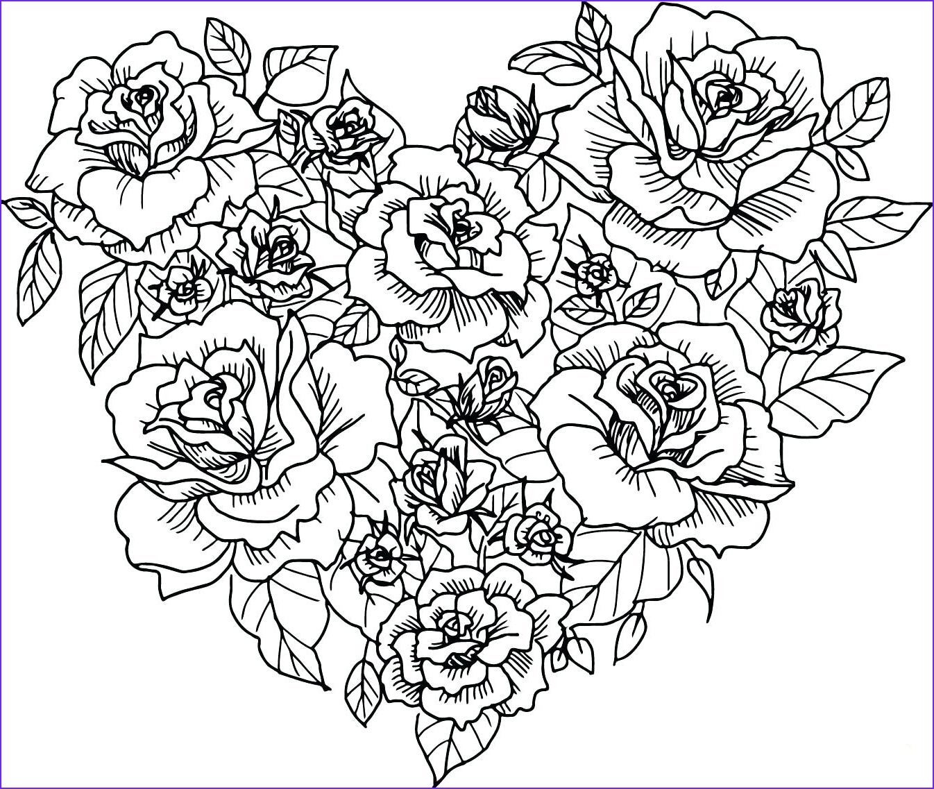 Detailed Rose Coloring Pages For Adults Game Master