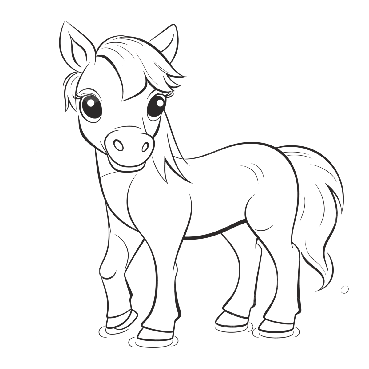 Dibujo De Lindo Beb Caballo Para Colorear P Gina Esbozo Vector PNG Dibujos Dibujo De Caballo