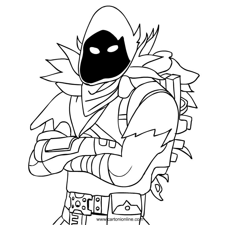 Fortnite Coloring Pages Raven