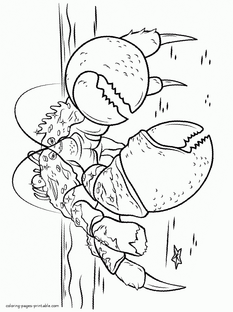 Dibujo Para Colorear Del Personaje Del Cangrejo Tamatoa De La Pel Cula Moana Un Mar De Aventuras