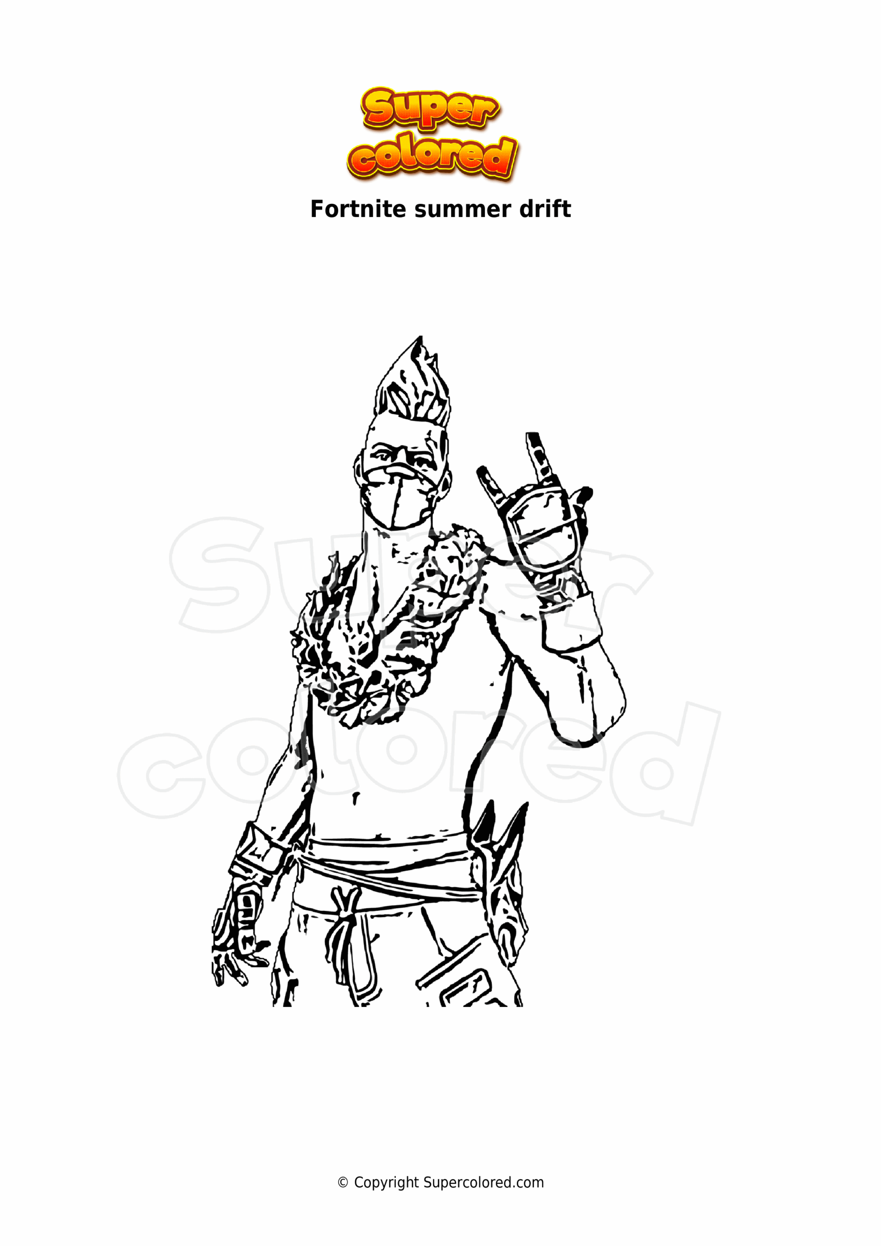 Dibujo Para Colorear Fortnite Summer Drift Supercolored