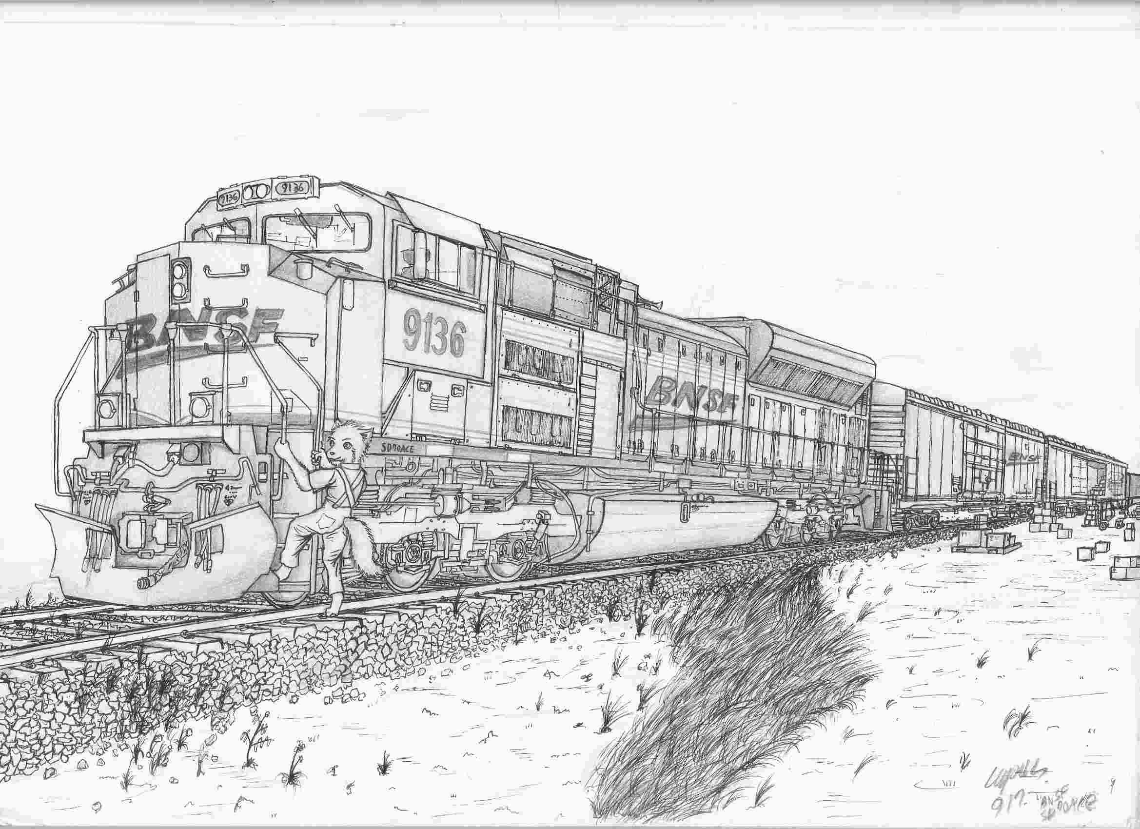 Diesel Train Coloring Pages