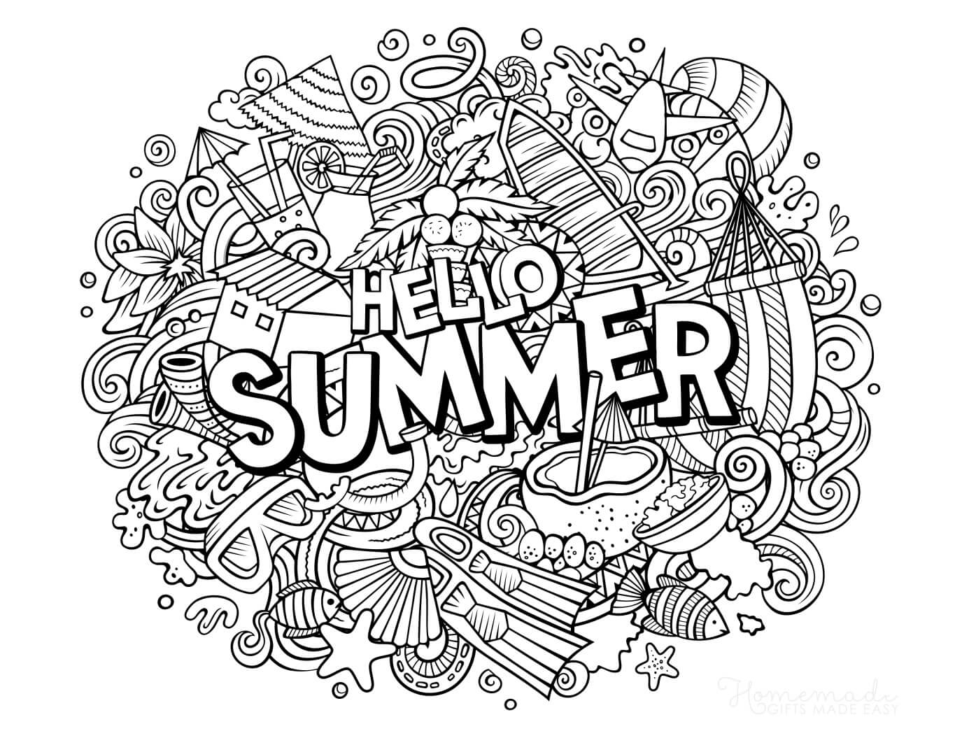 Coloring Page Summer