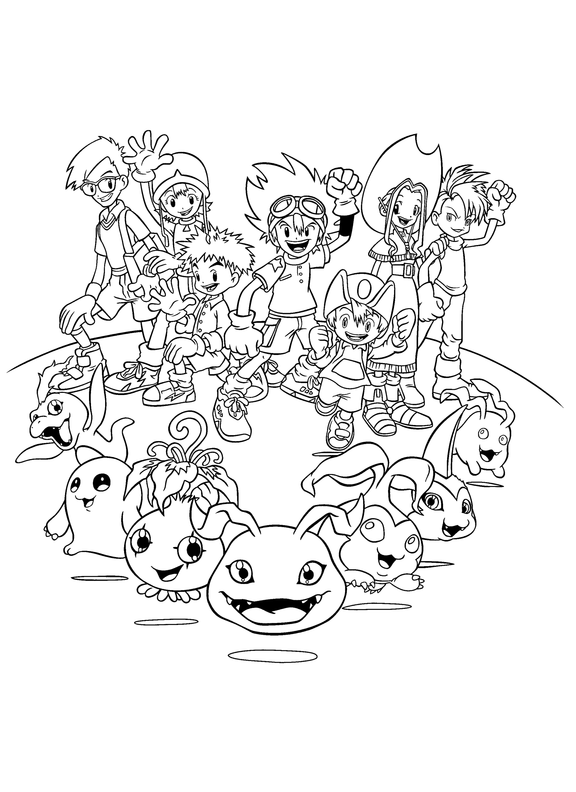 Digimon Coloring Pages TalonropFischer