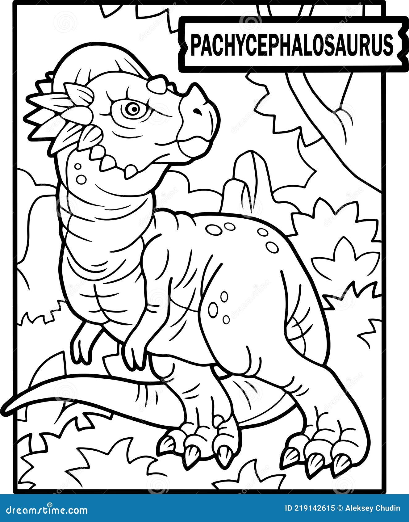 Pachycephalosaurus Coloring Page