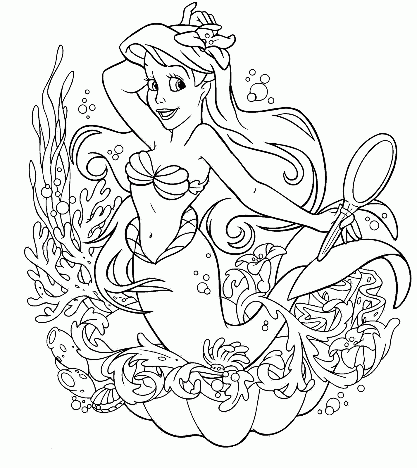 Coloring Page Of Ariel