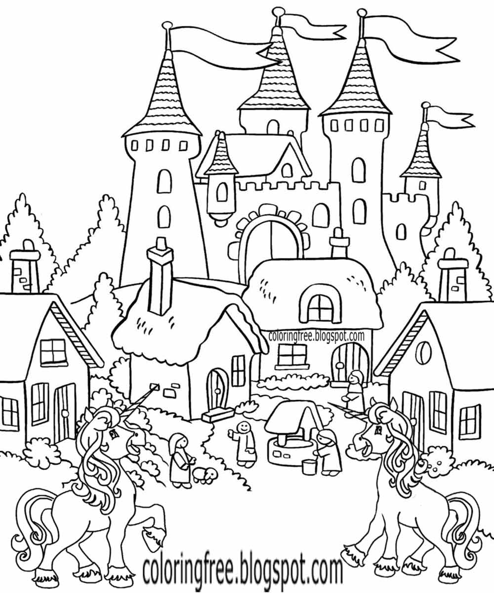 Disney Magic Kingdom Castle Coloring Pages Sketch Coloring Page