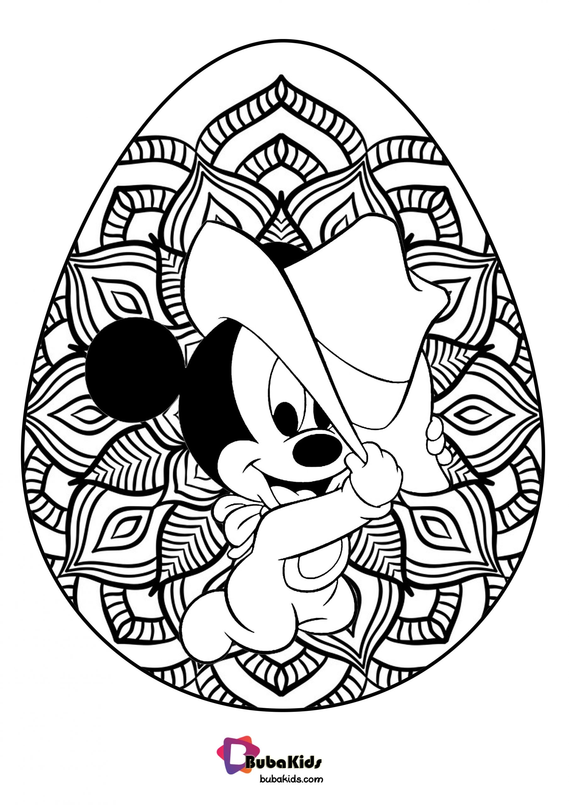 Mickey Mouse Spring Coloring Pages