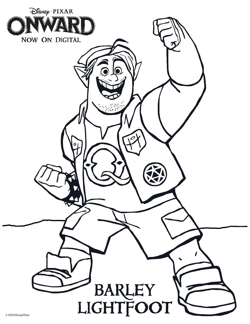 Disney Pixar ONWARD Printable Coloring Pages And Activity Sheets