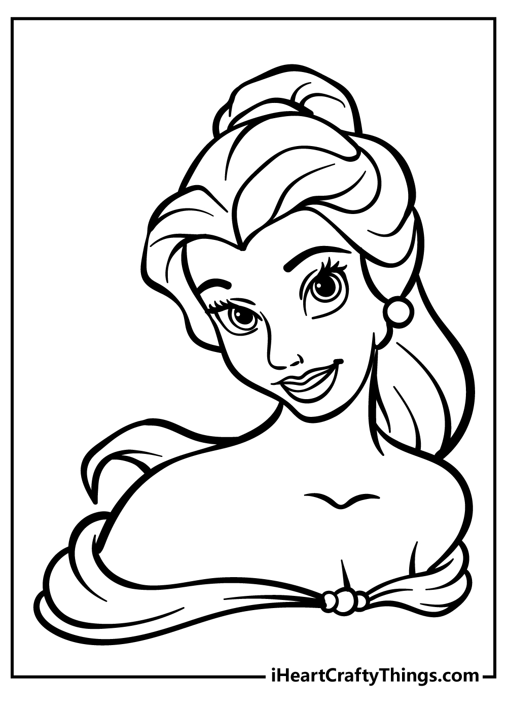 Disney Princess Coloring Page Belle
