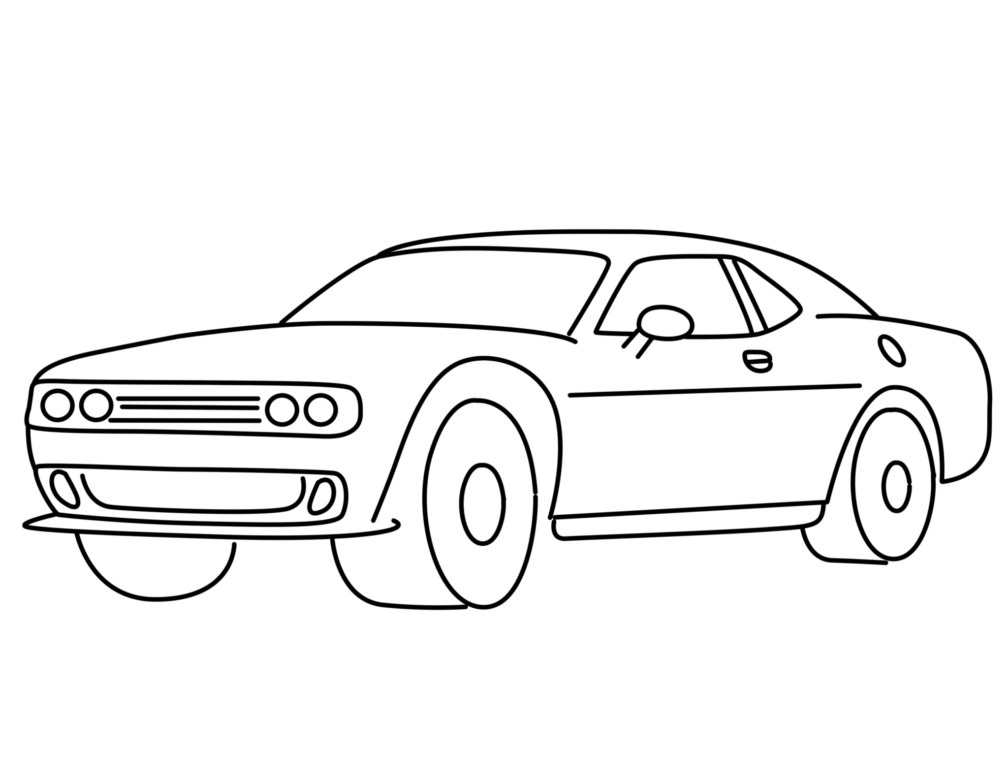 Dodge Challenger Coloring Page