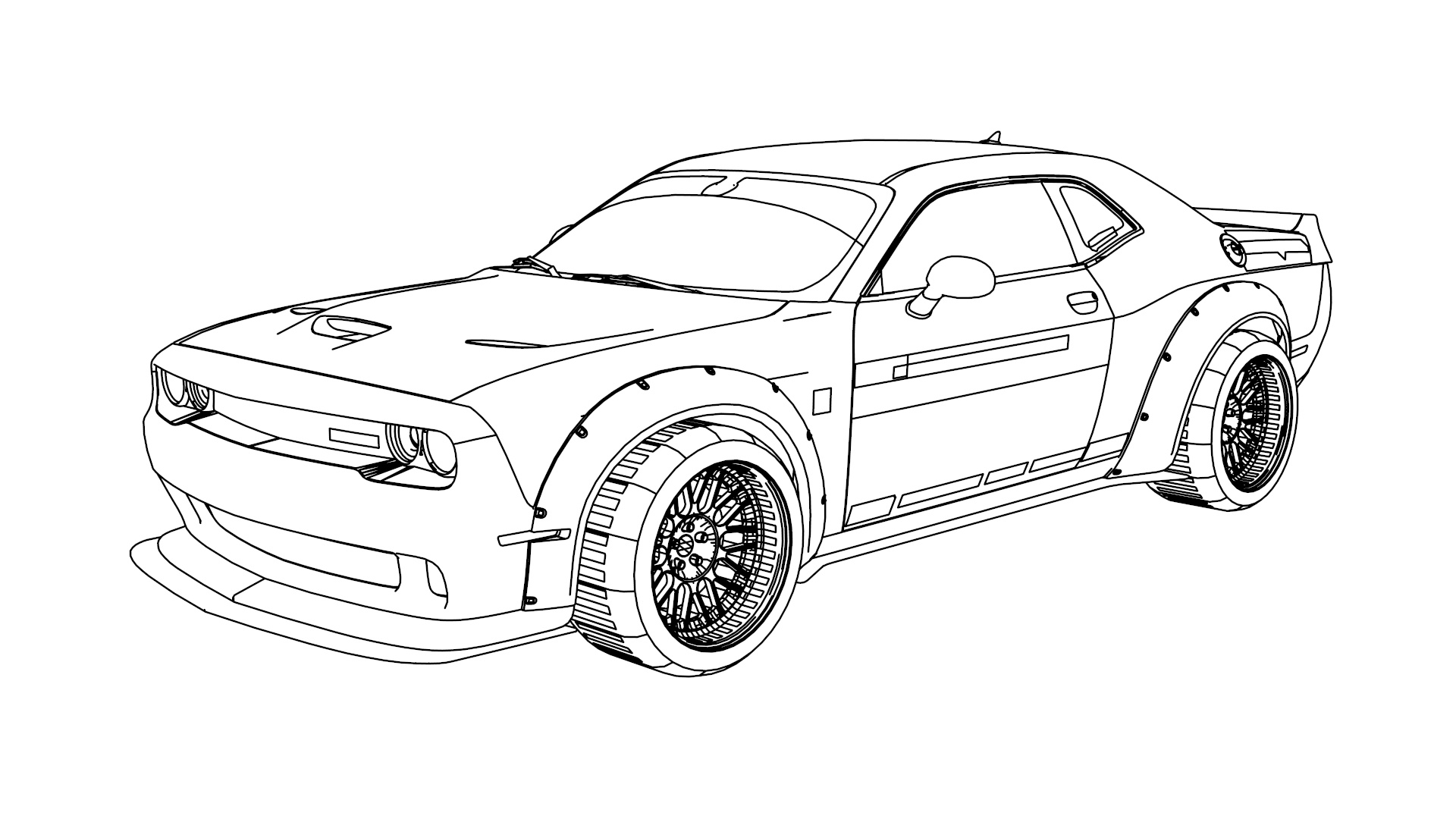 Dodge Challenger Coloring Pages