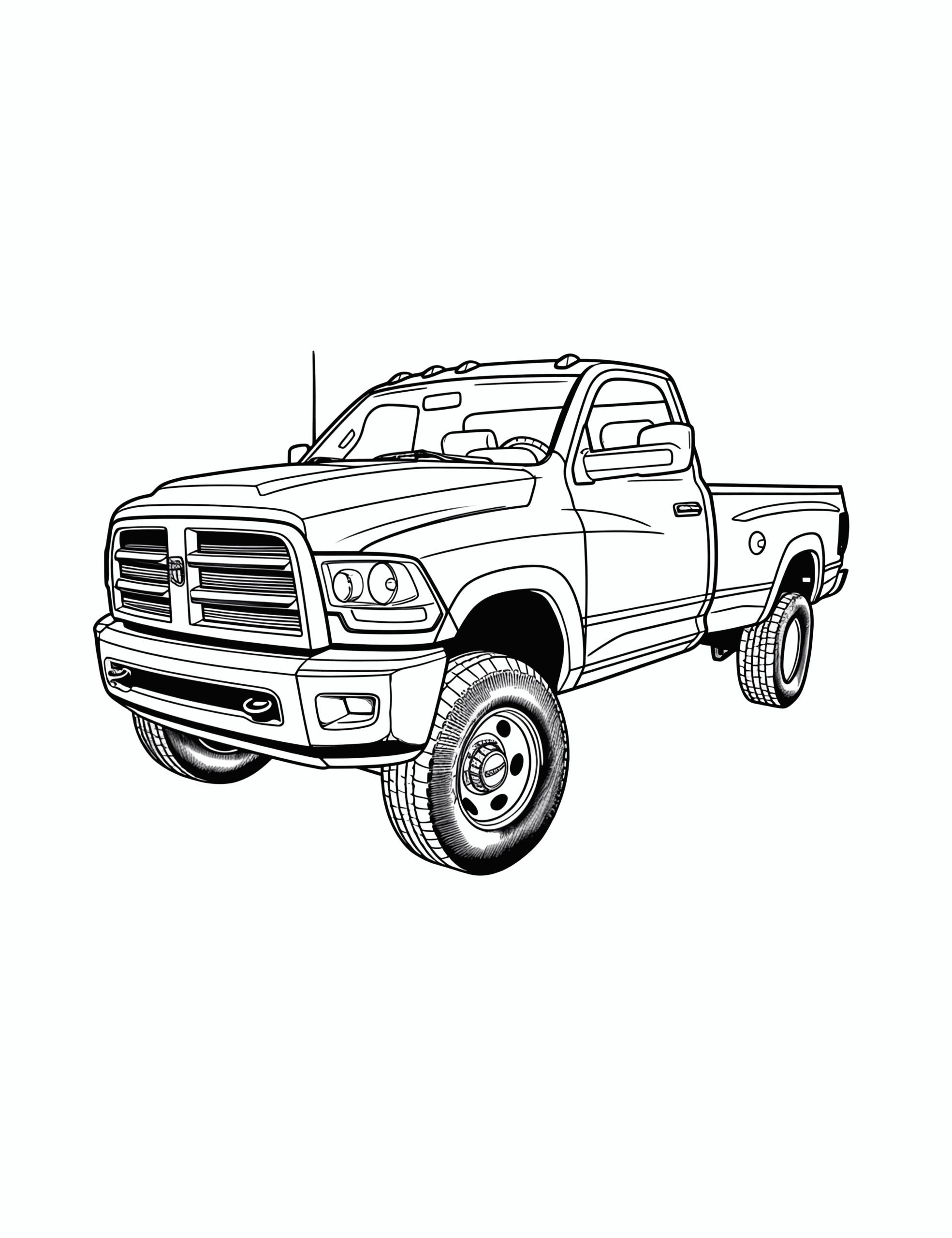 Dodge Ram Coloring Page Free Printable