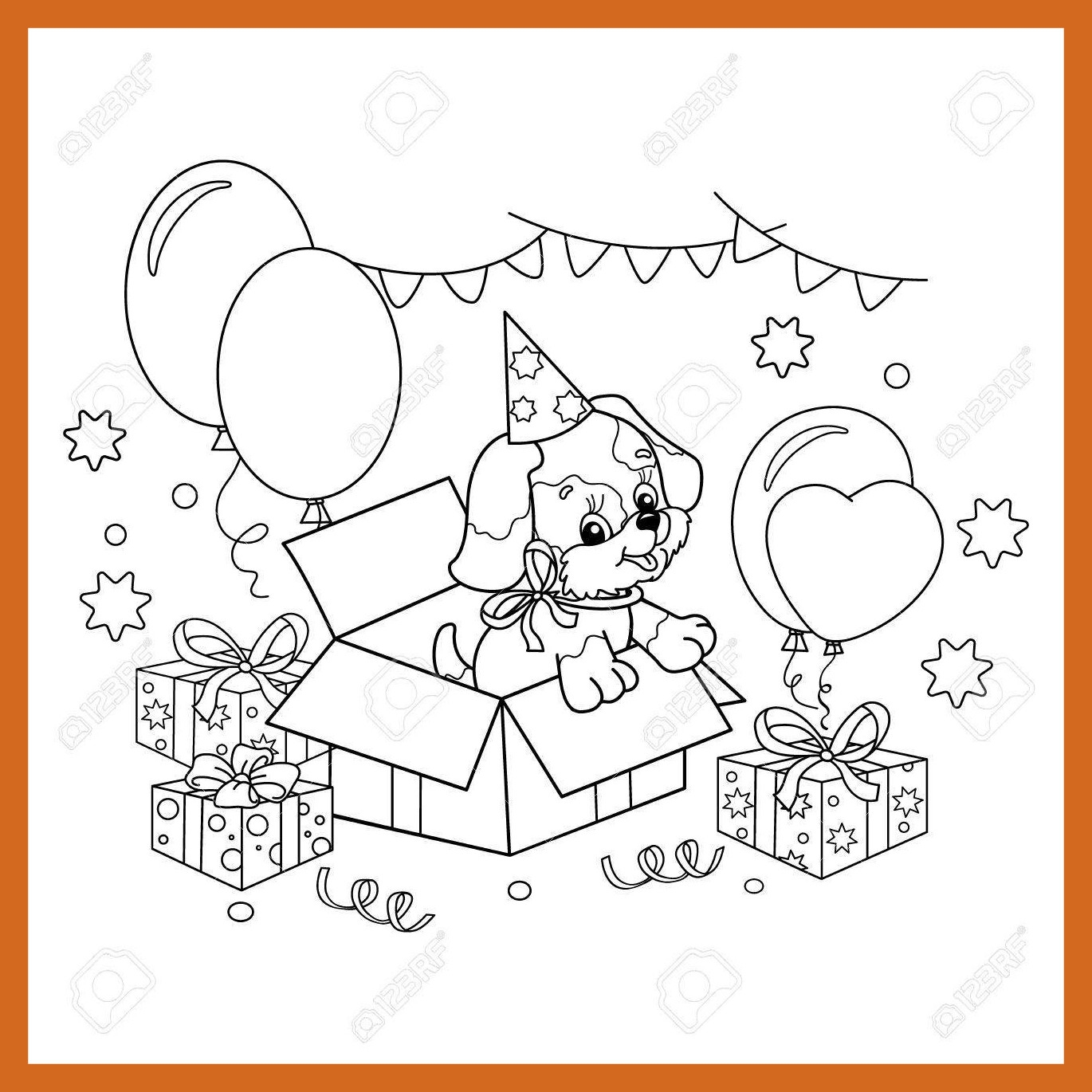 Dog Birthday Coloring Pages At GetDrawings Free Download