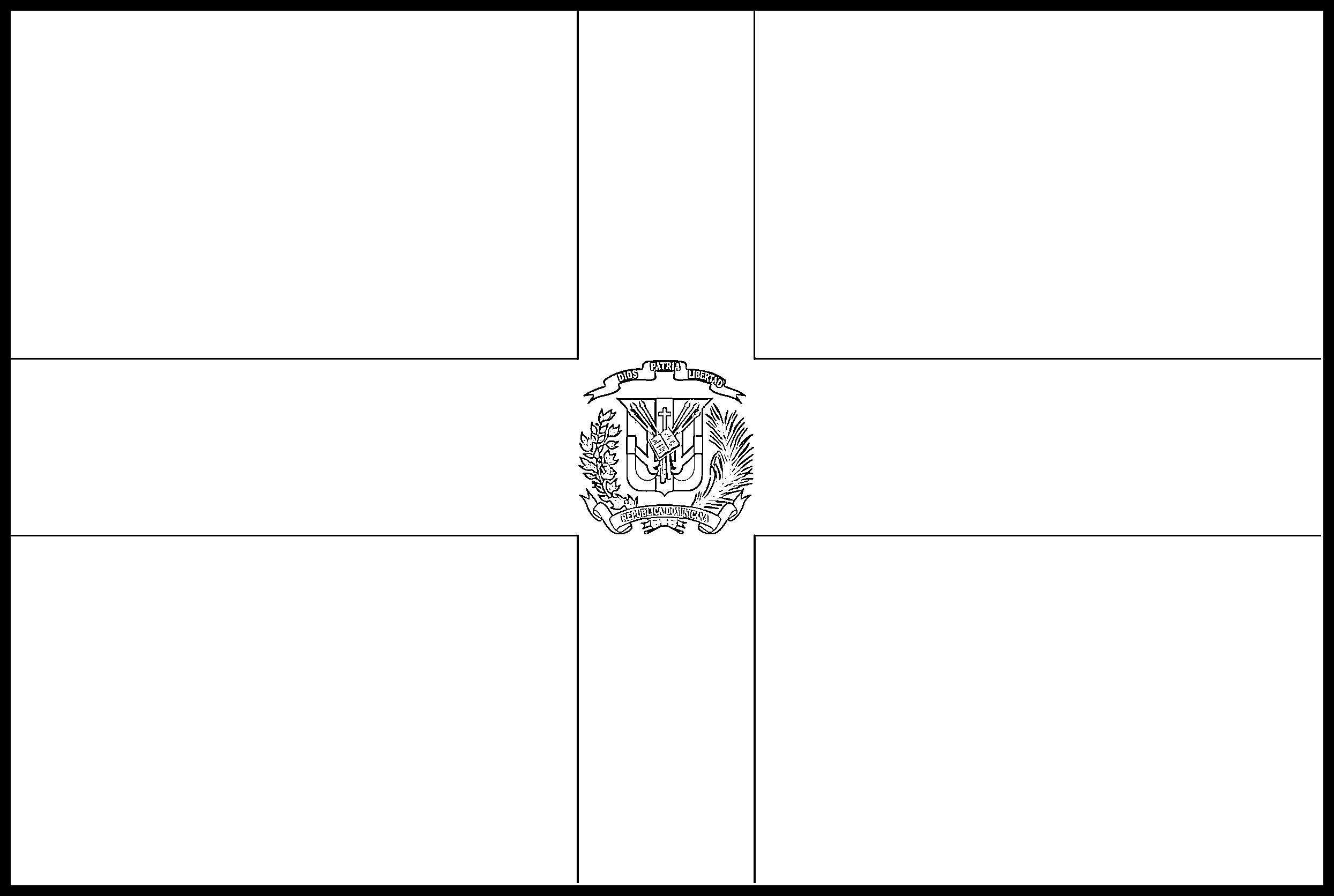 Dominican Republic Flag Colouring Page Flags Web