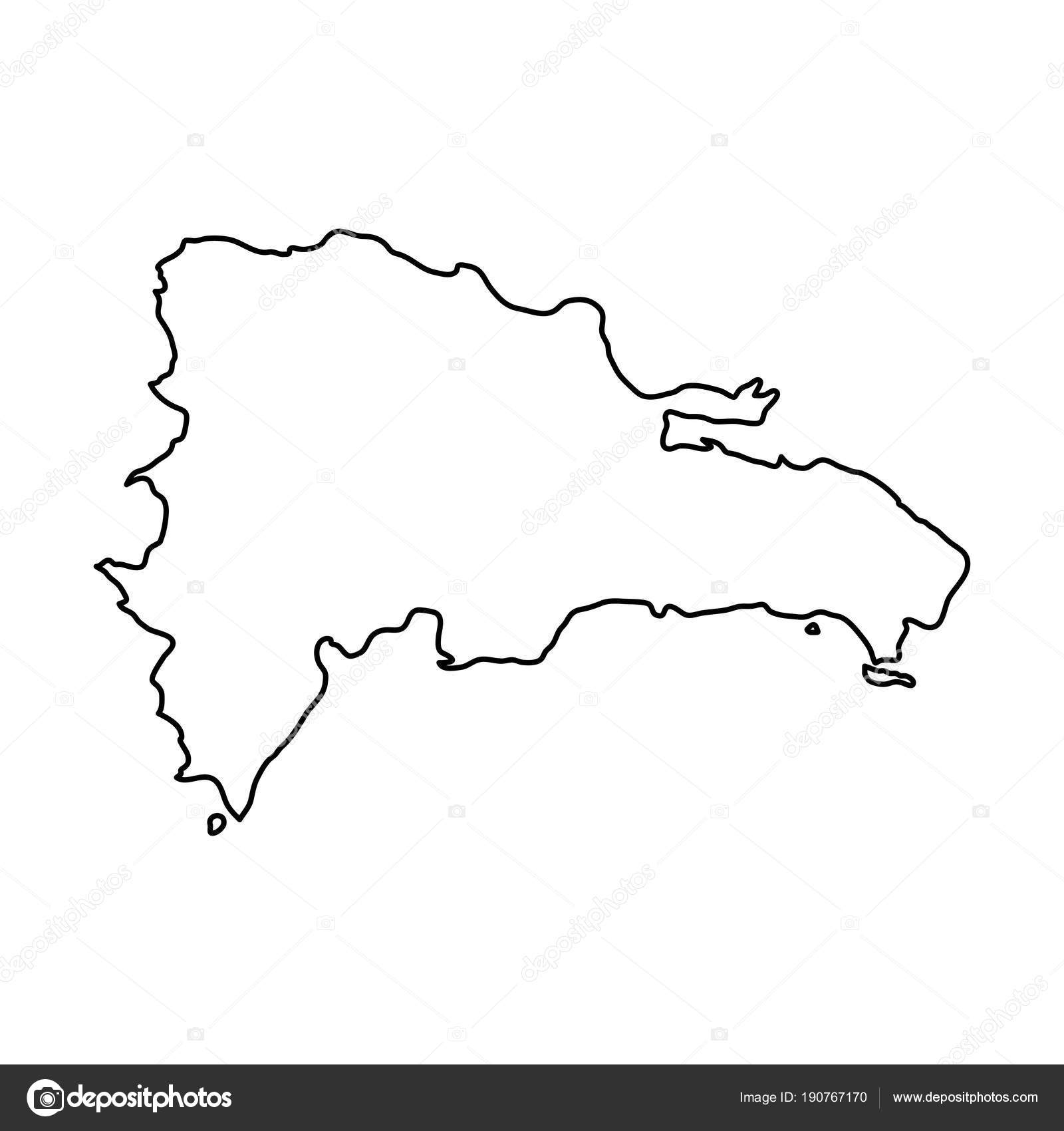 Dominican Republic Map Coloring Page