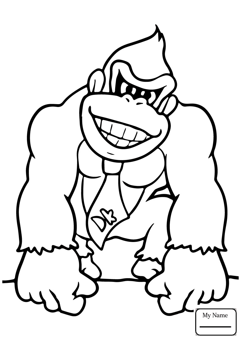 Donkey Kong Coloring Pages At GetDrawings Free Download