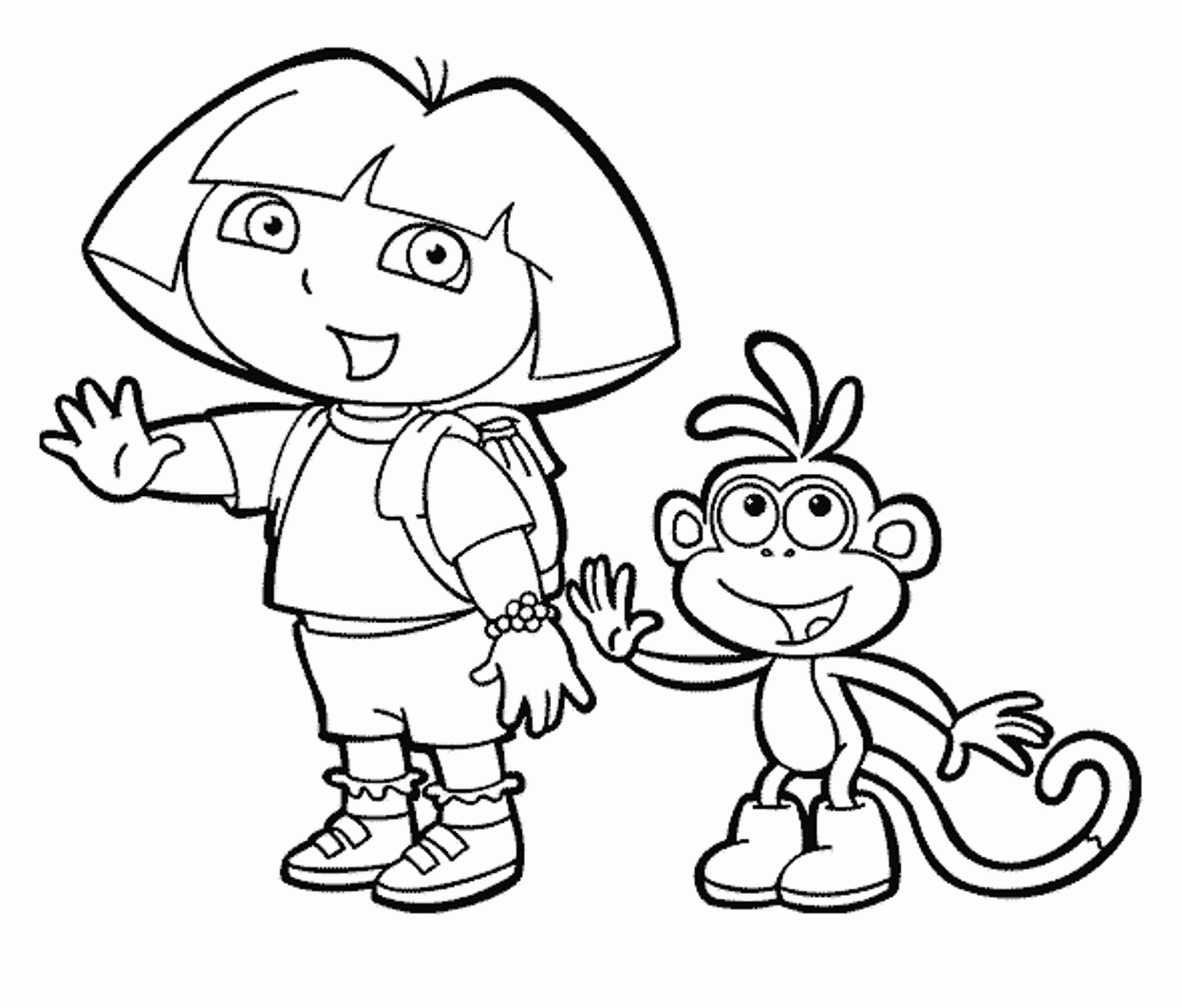 Dora And Boots Coloring Pages To Download And Print For Free