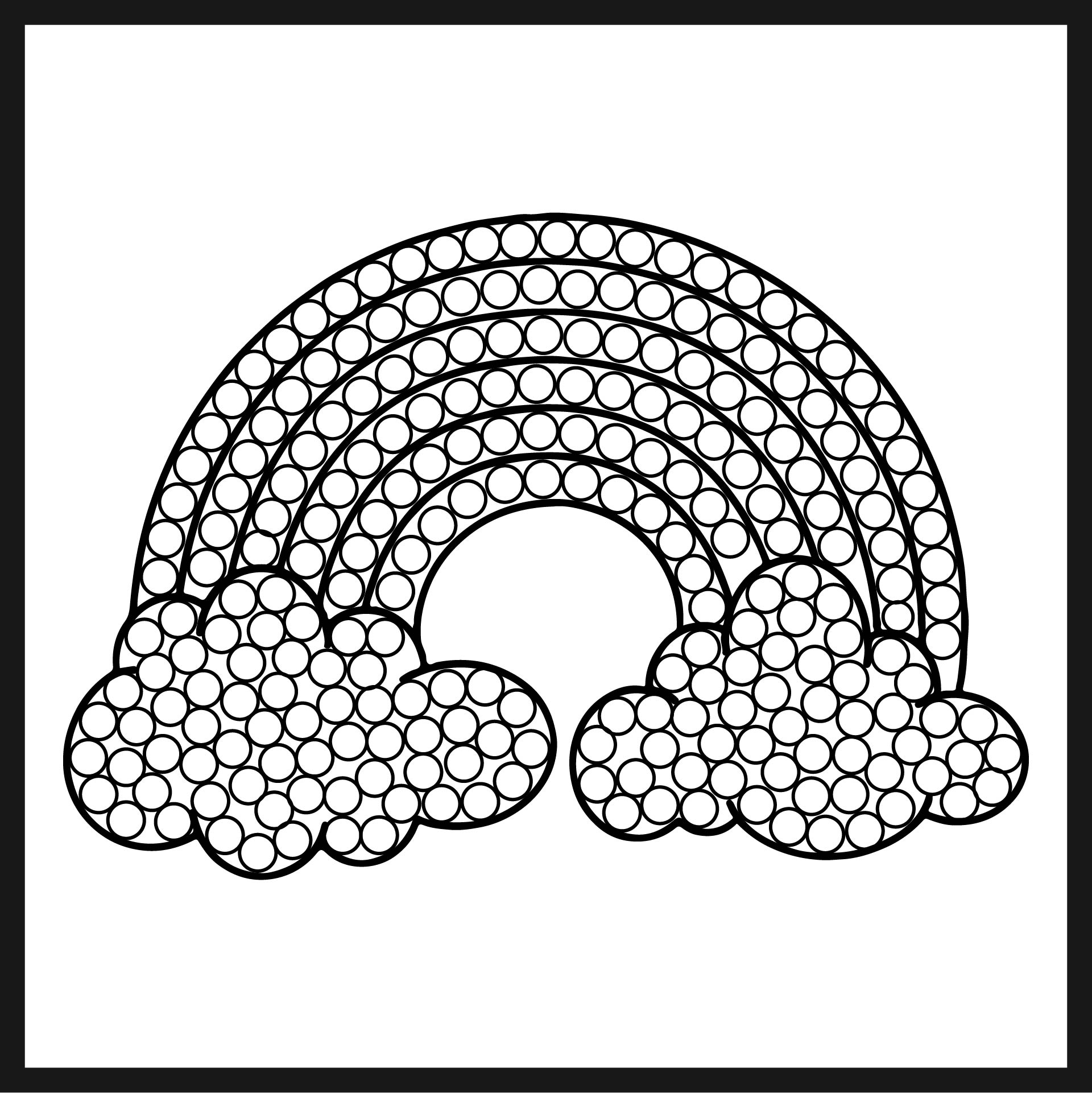 Dot Rainbow Coloring Pages 10 Free PDF Printables Printablee