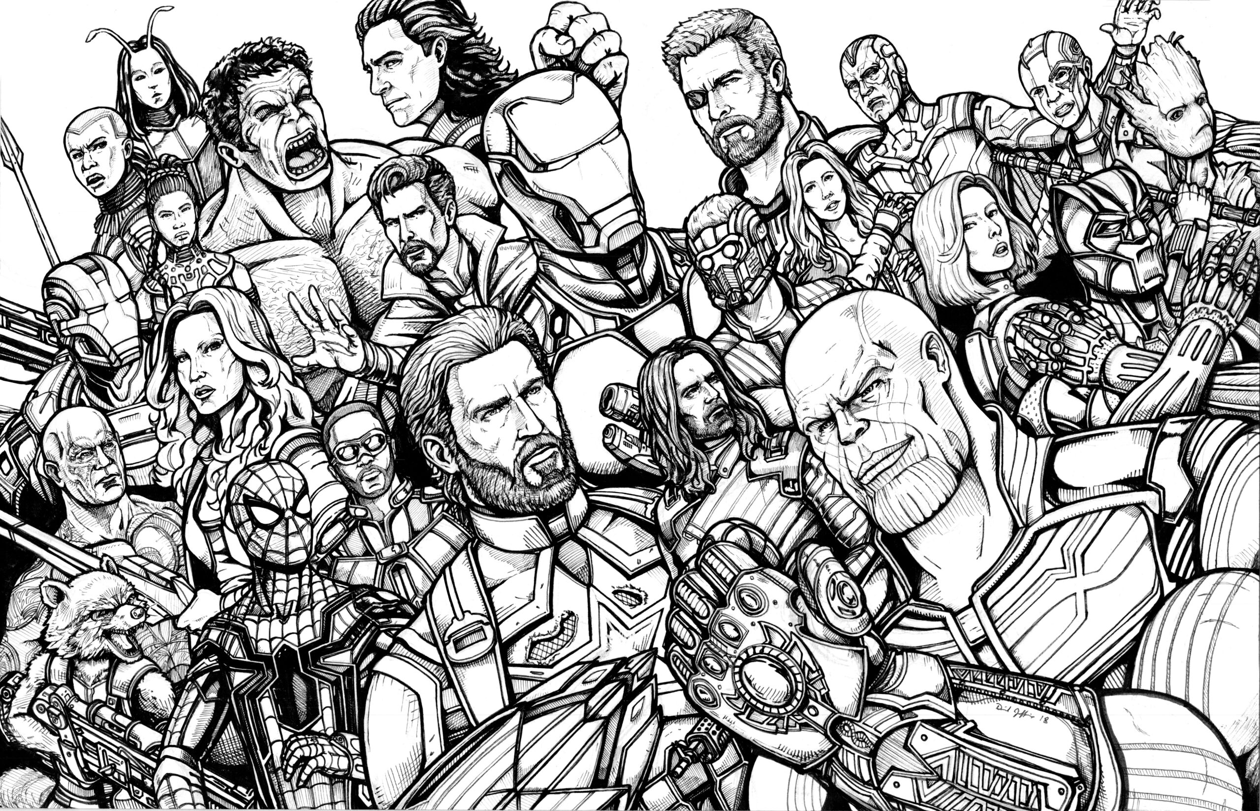 Download 214 Avengers Infinity War Coloring Pages Free PNG PDF File