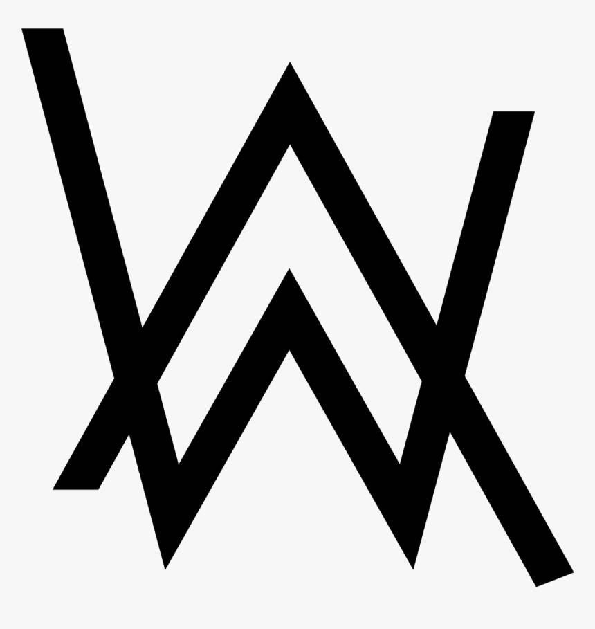 Download Large Black And White Alan Walker Logo Wallpaper Wallpapers