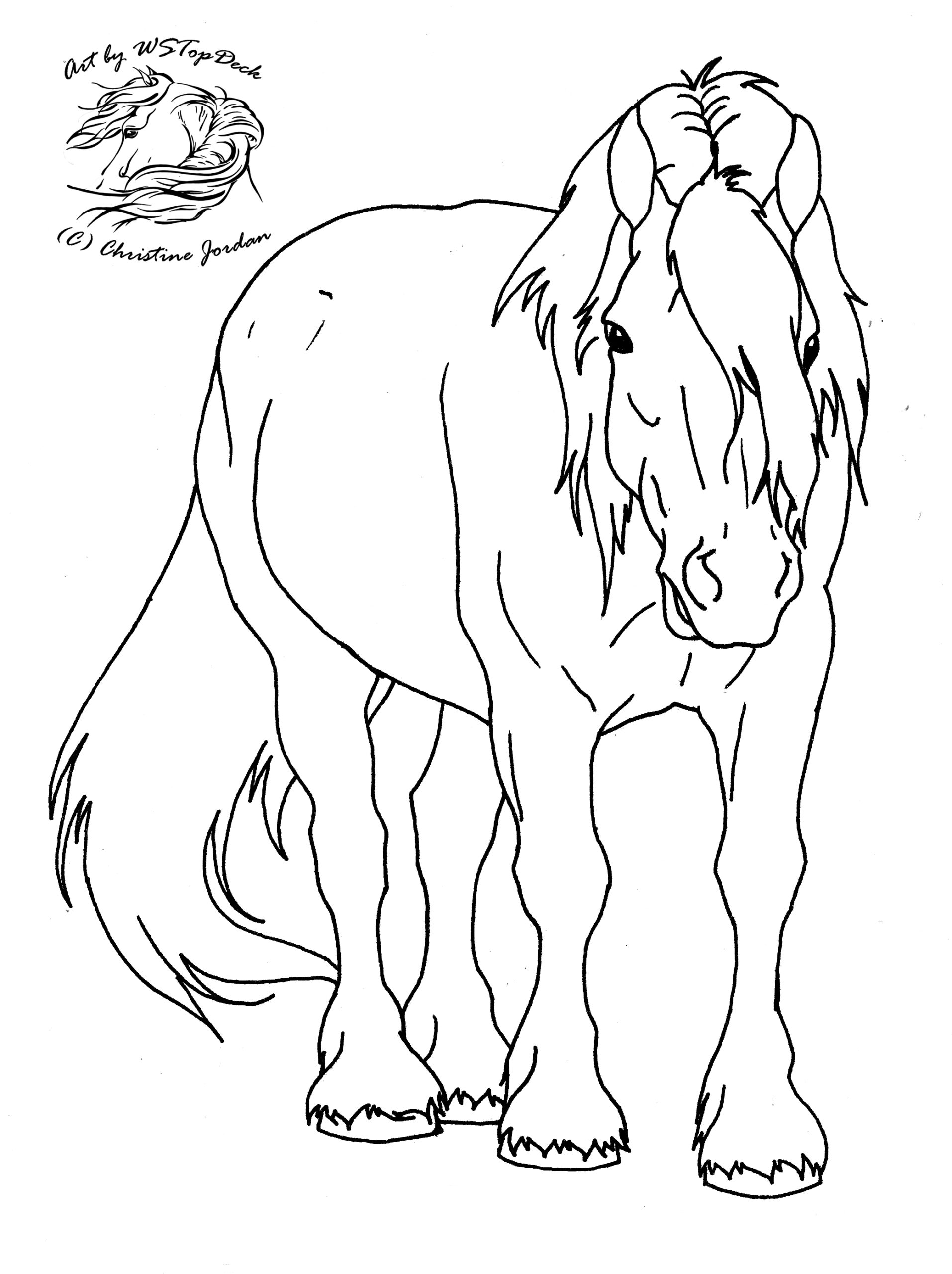 Draft Horse Coloring Pages Coloring Pages