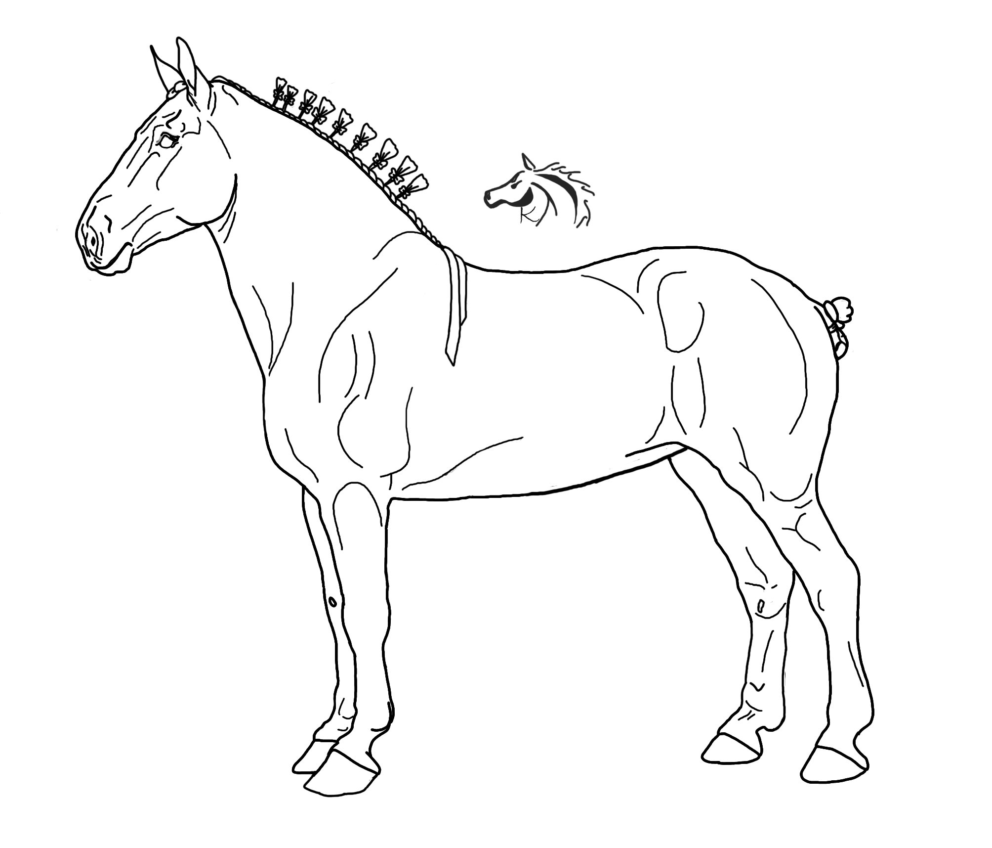 Draft Horse Coloring Pages Coloring Pages