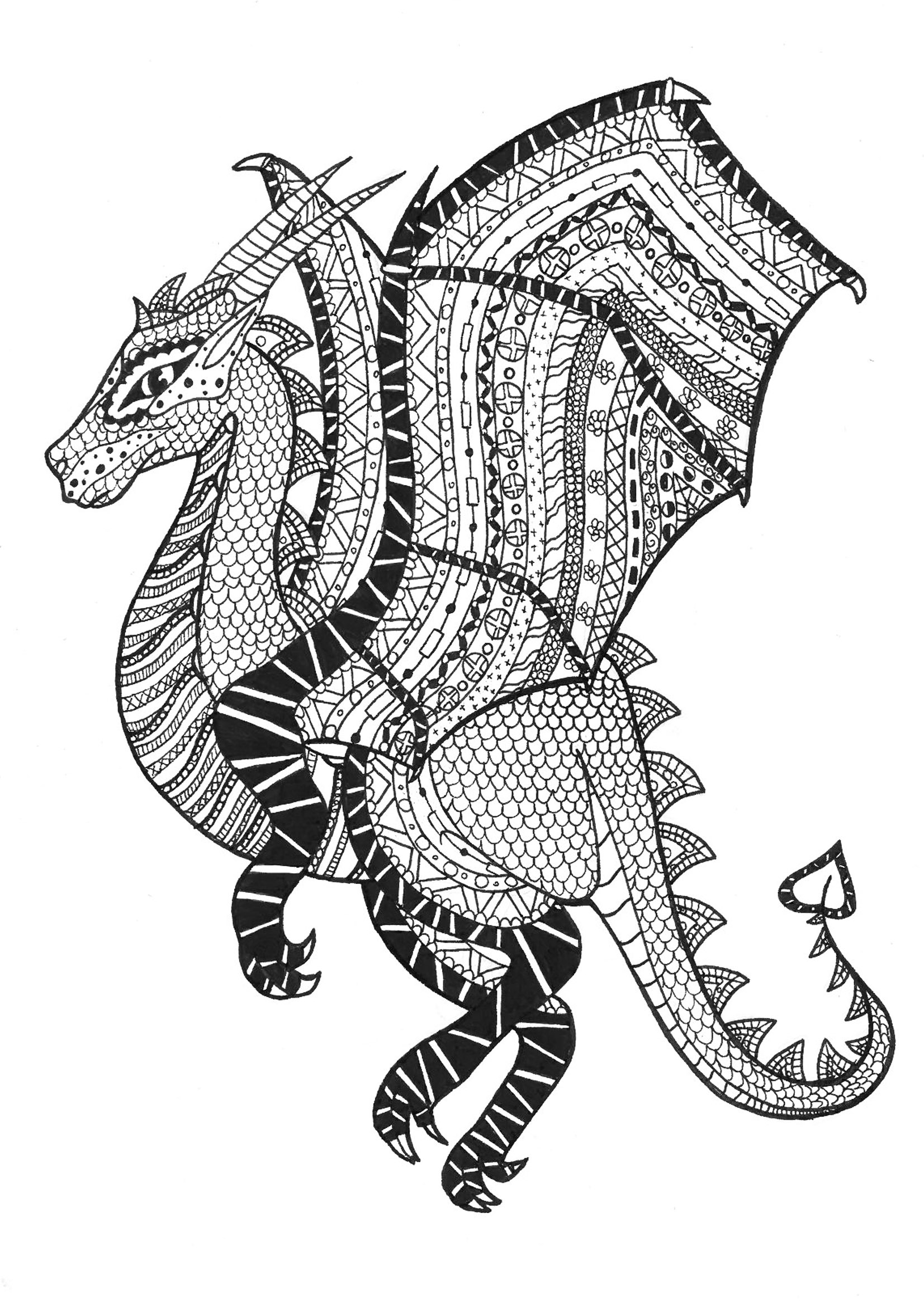 Dragons Coloring Page