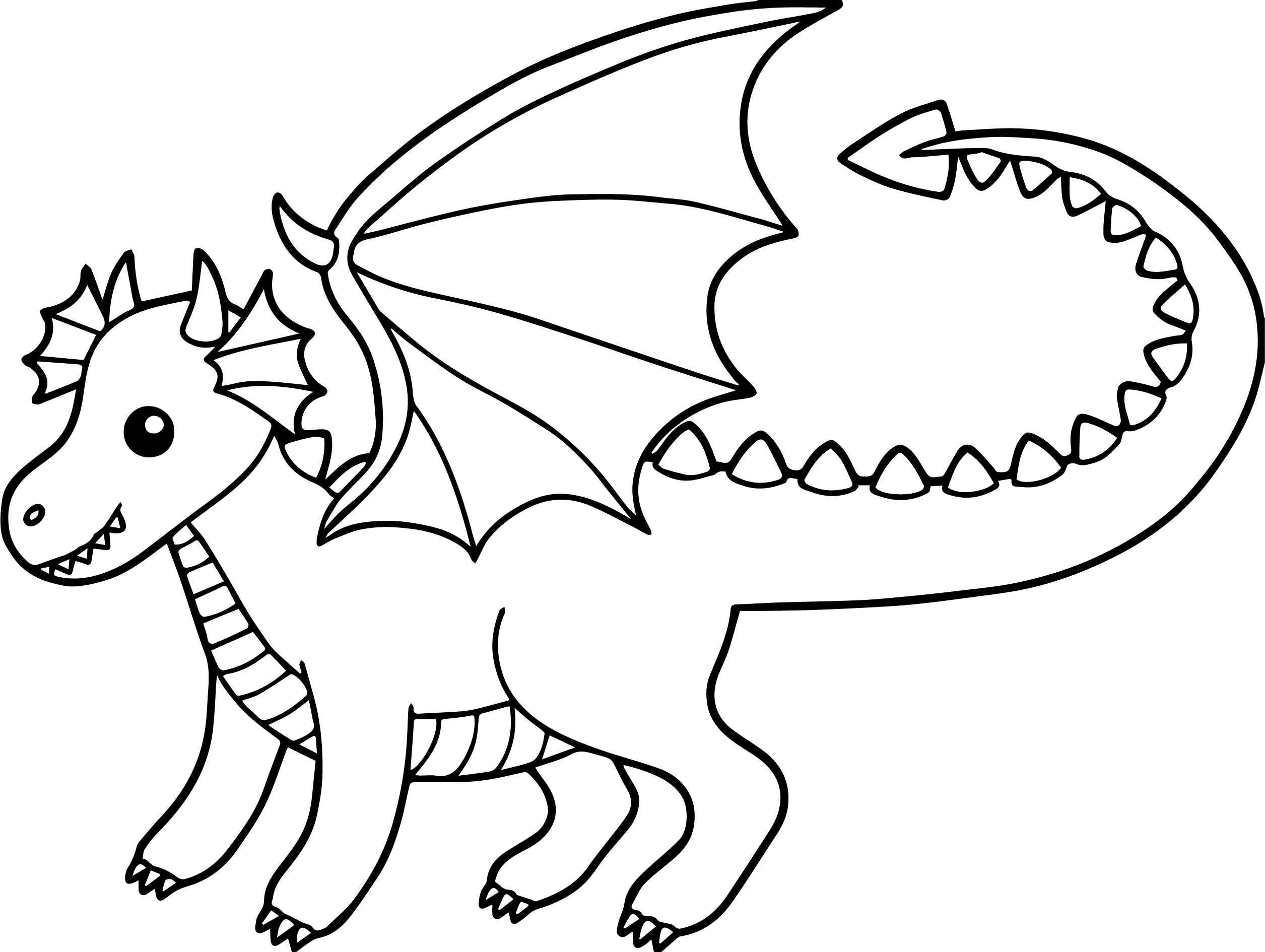Dragon Cute Coloring Page Wecoloringpage