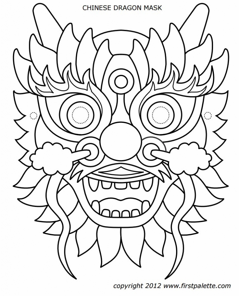 Dragon Mask Coloring Page At GetColorings Free Printable Colorings Pages To Print And Color