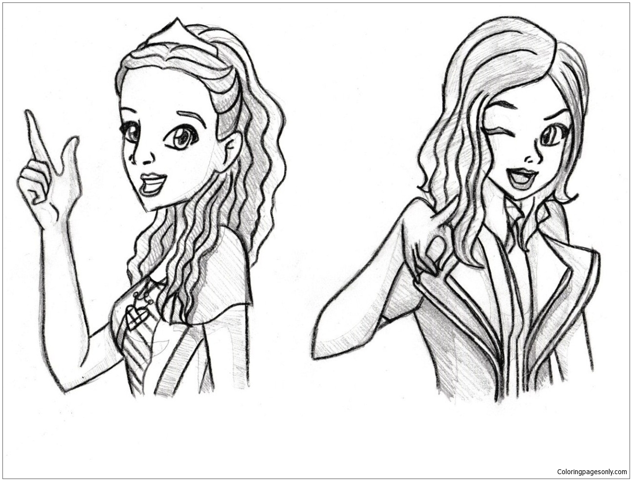 Descendants Coloring Page Audrey