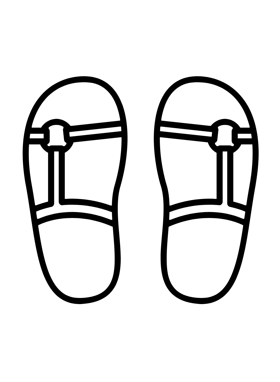 Sandals Coloring Page