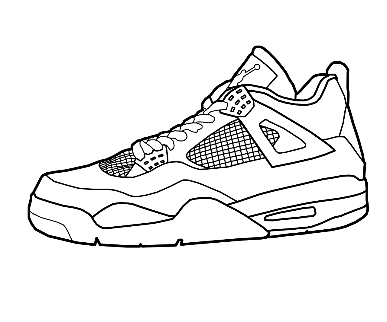 Drawing Jordans Shoes Coloring Pages Use These Free Images For Coloring Home