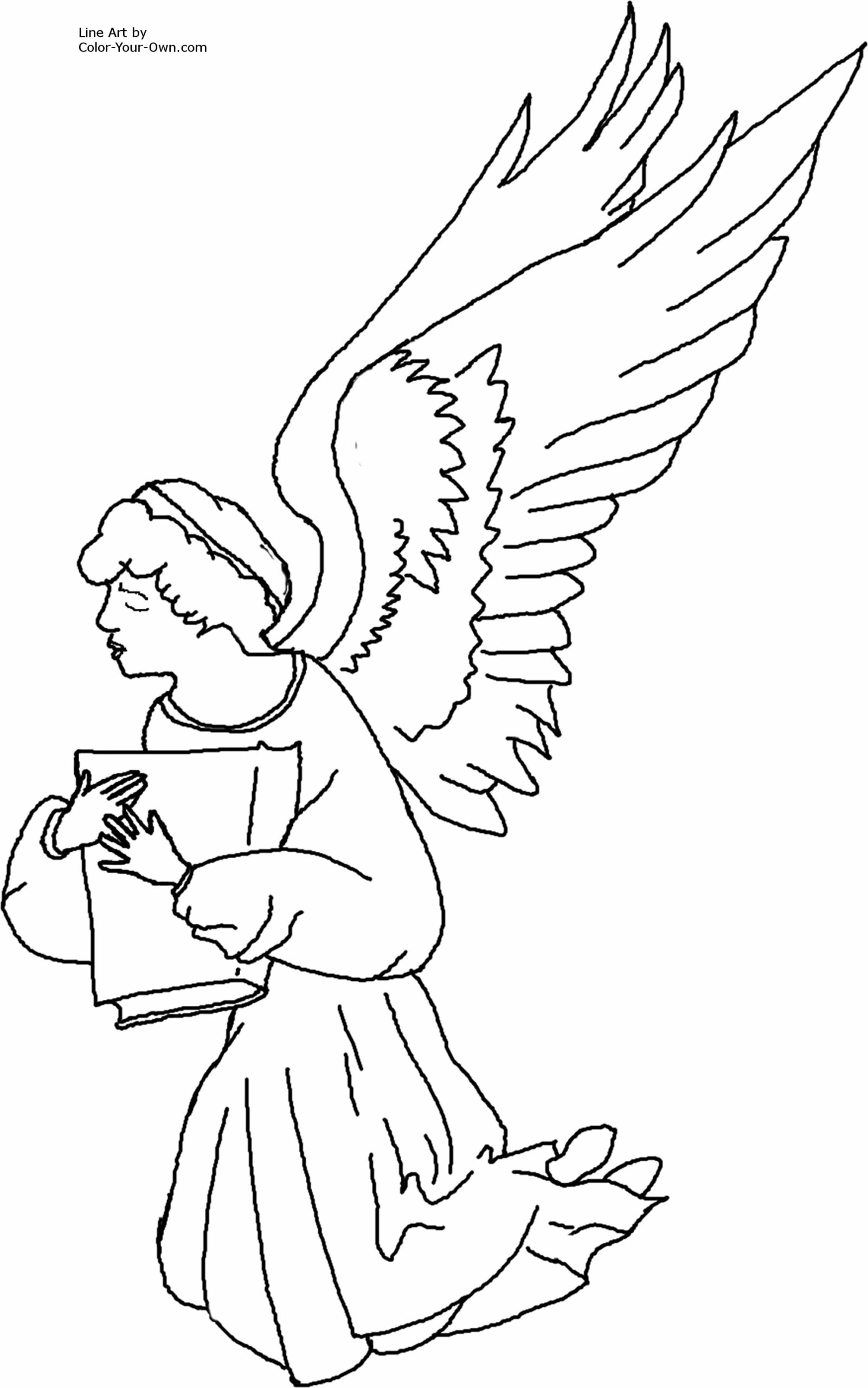 Drawings Angel Characters Printable Coloring Pages