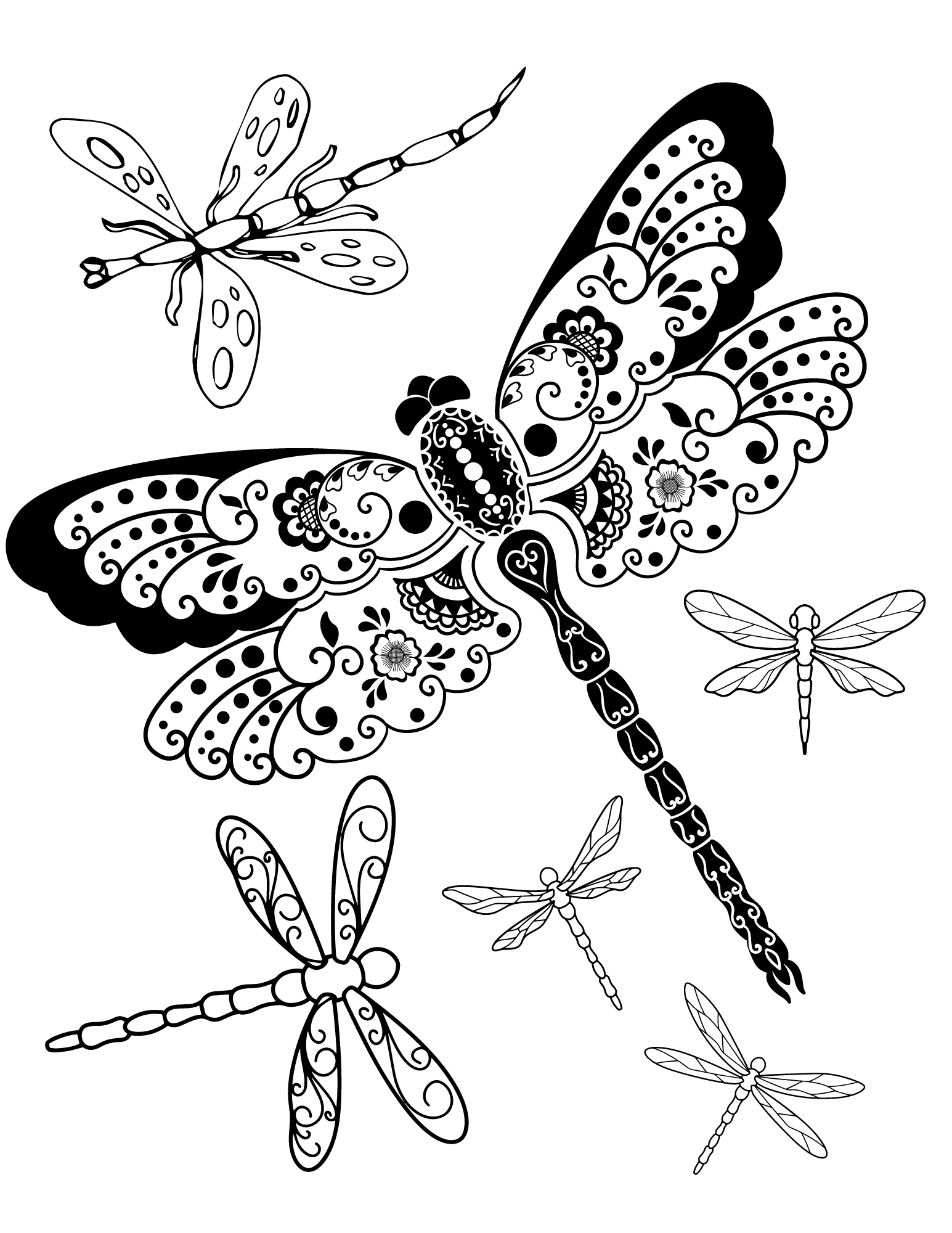 Dreamy Dragonfly Coloring Pages For Kids And Adults