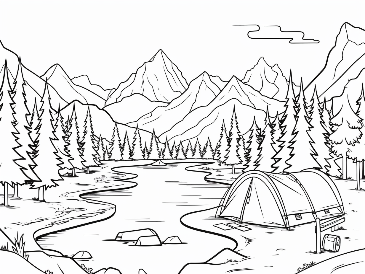 Dreamy Wilderness Coloring Coloring Page