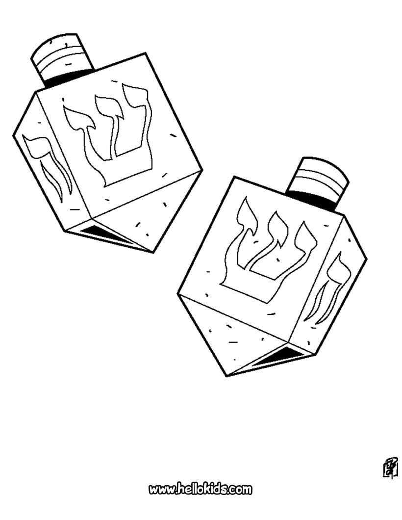 Dreidel Coloring Pages Hellokids
