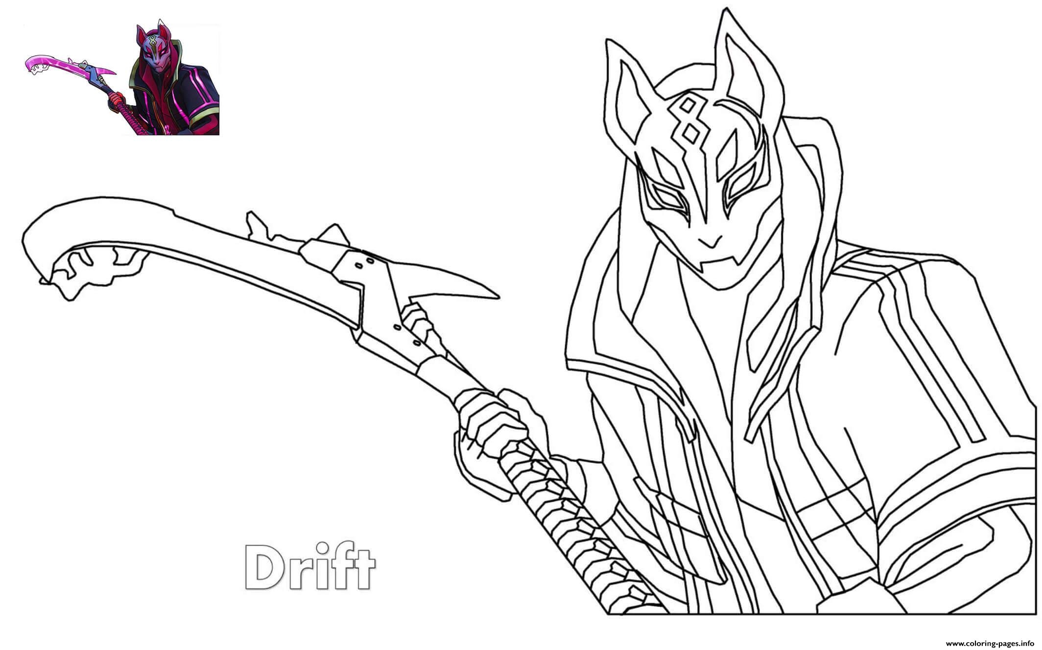 Drift Ultimate Fortnite Coloring Page Printable