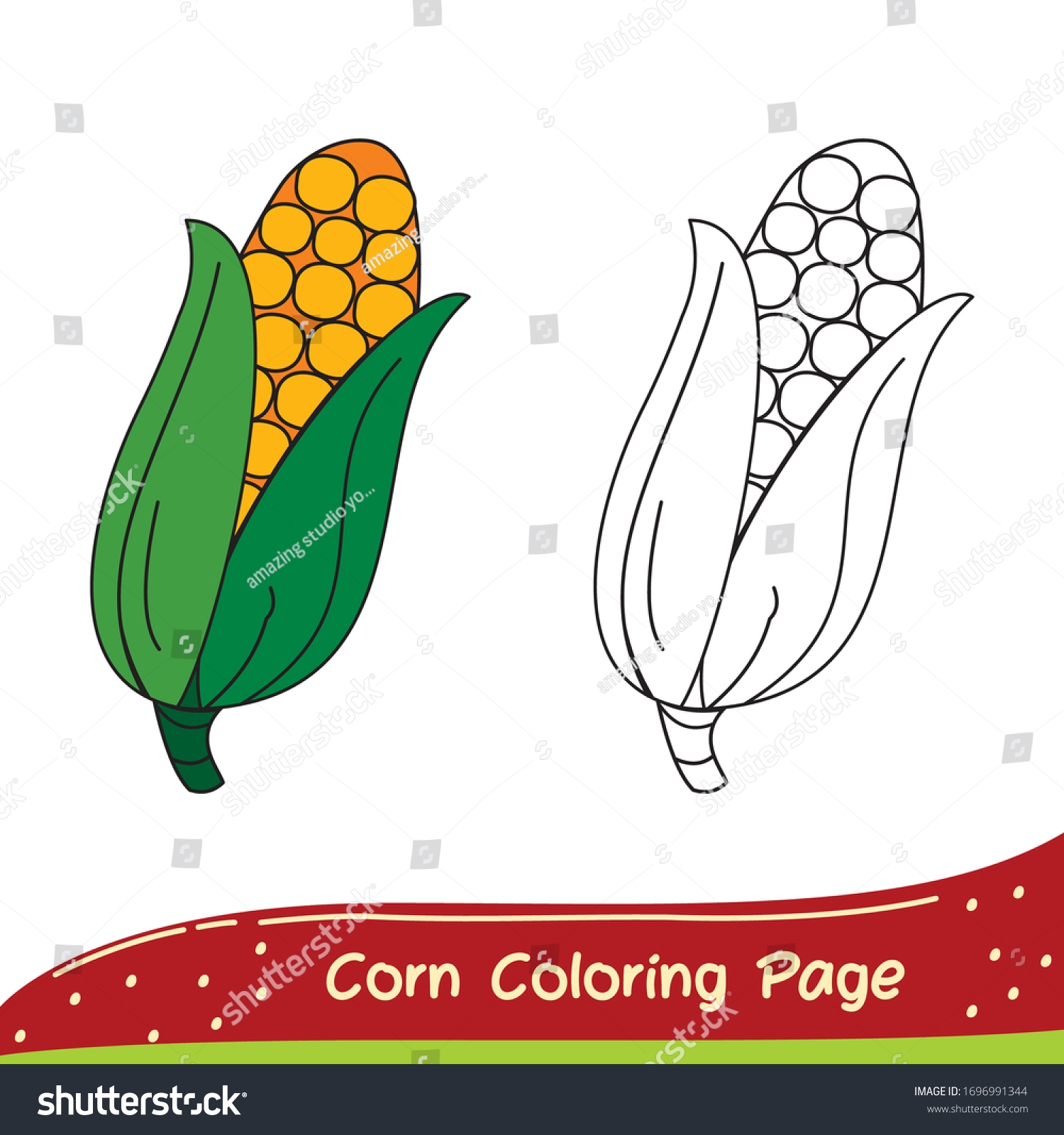 Ears Of Corn Coloring Pages