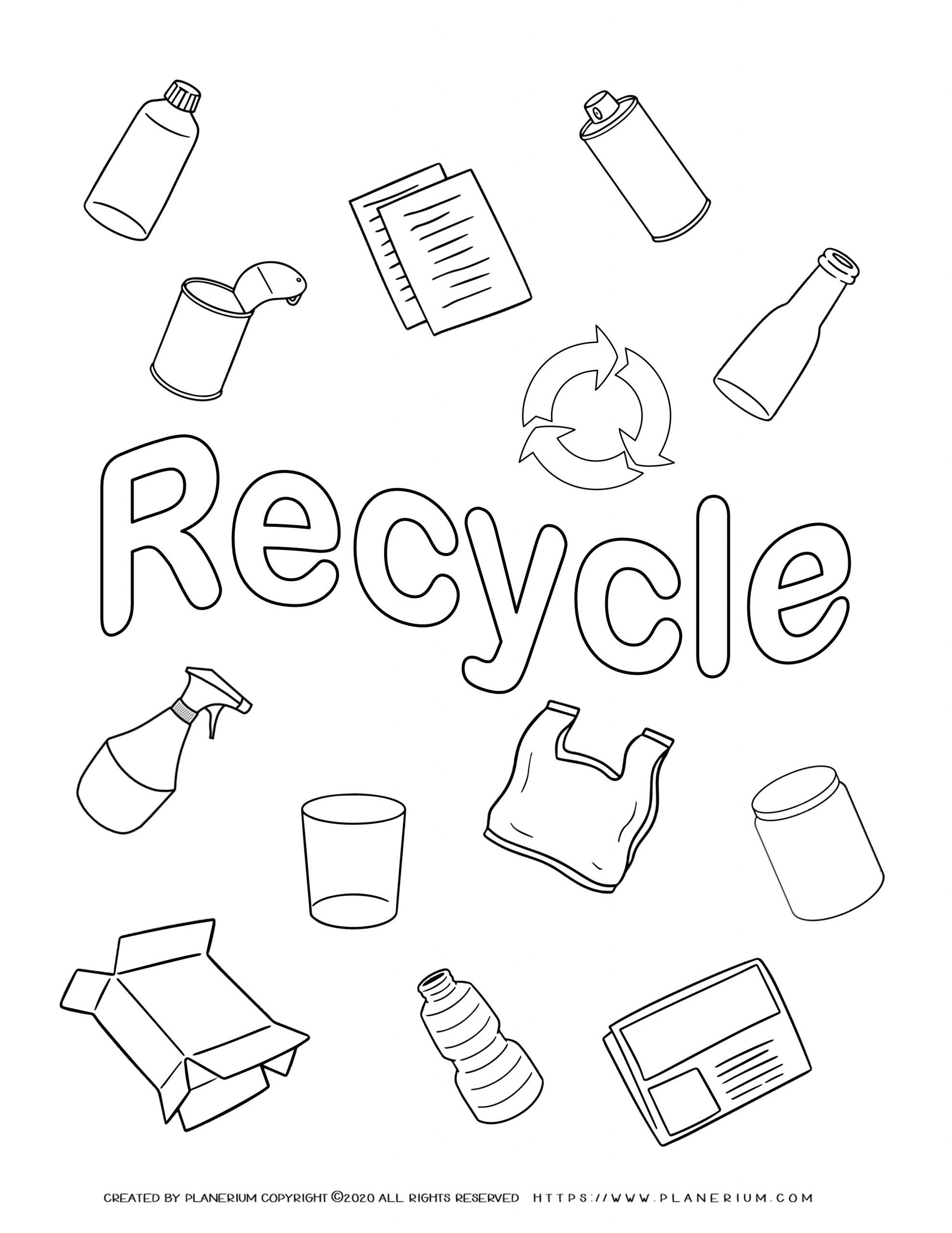 Recycle Coloring Pages