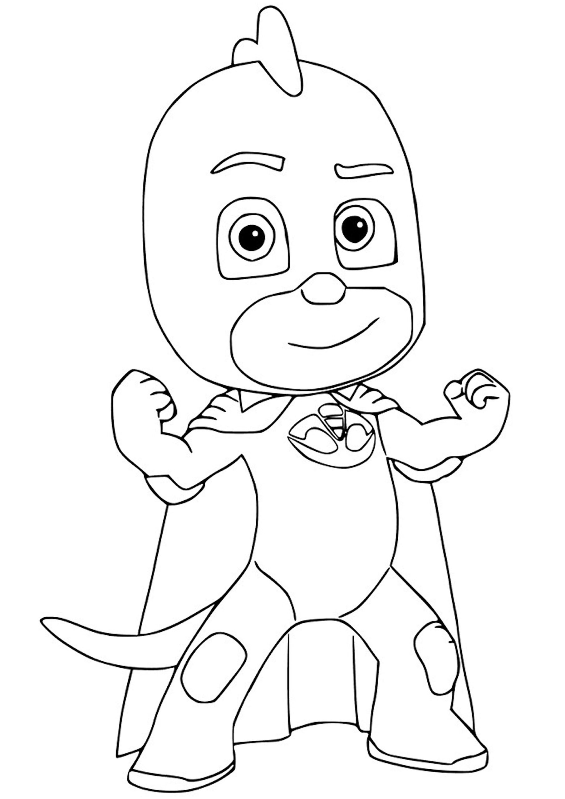 Easy Coloring Of PJ Masks PJ Masks Coloring Pages For Kids